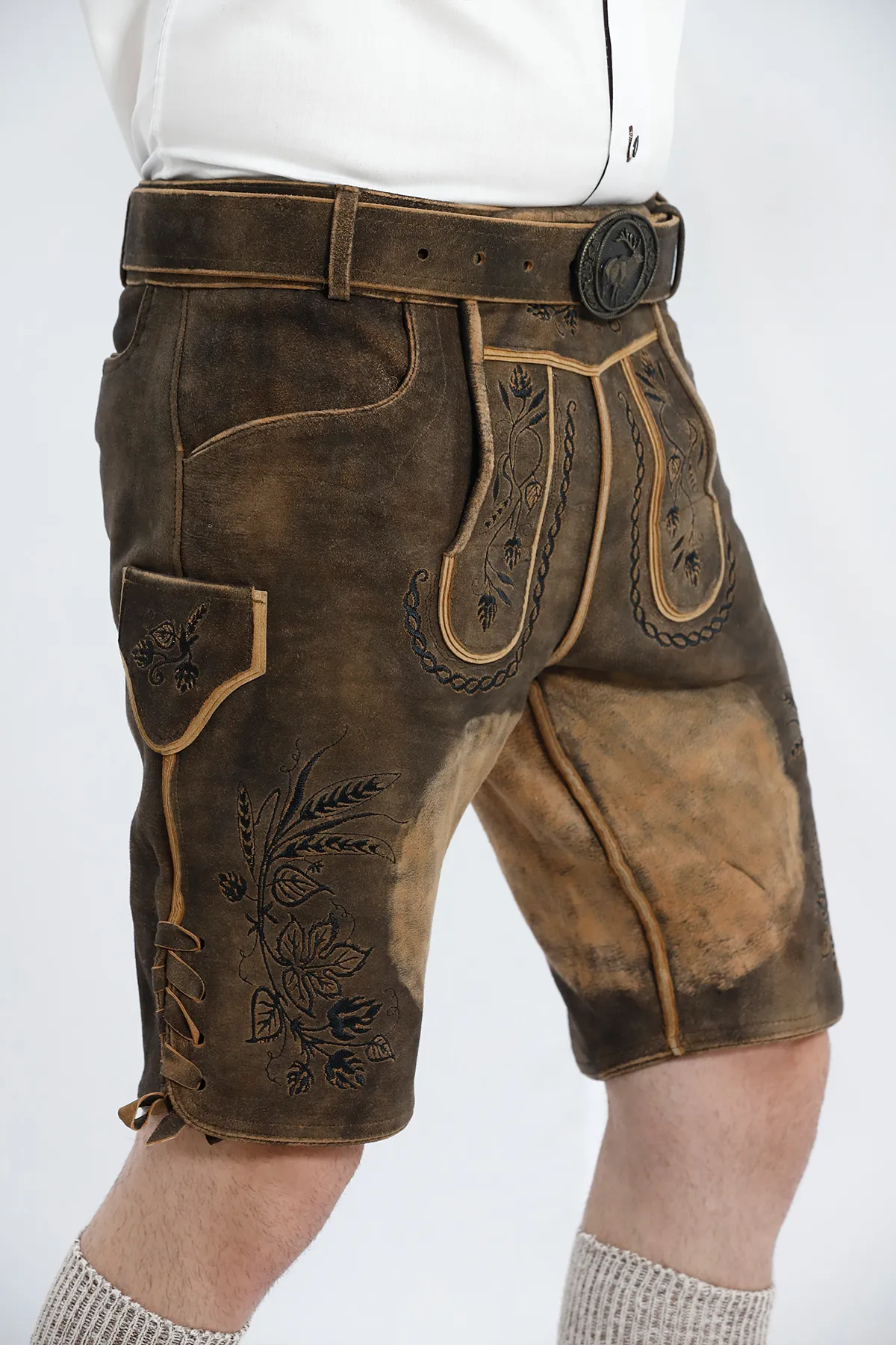 Authentic Lederhosen Men in Vintage Black - Image 4