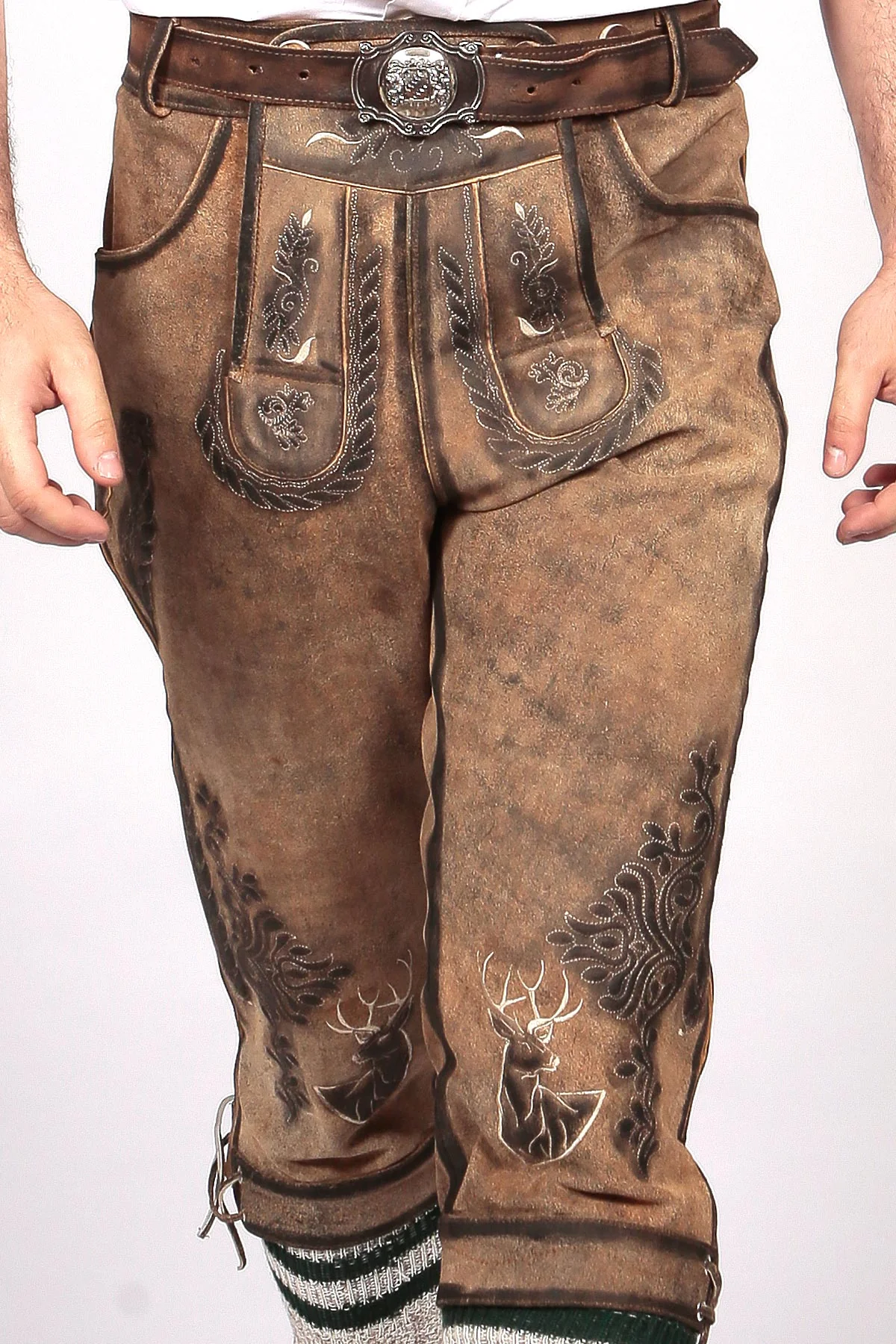Bavarian Classic Long Bundhosen Brown - Image 3