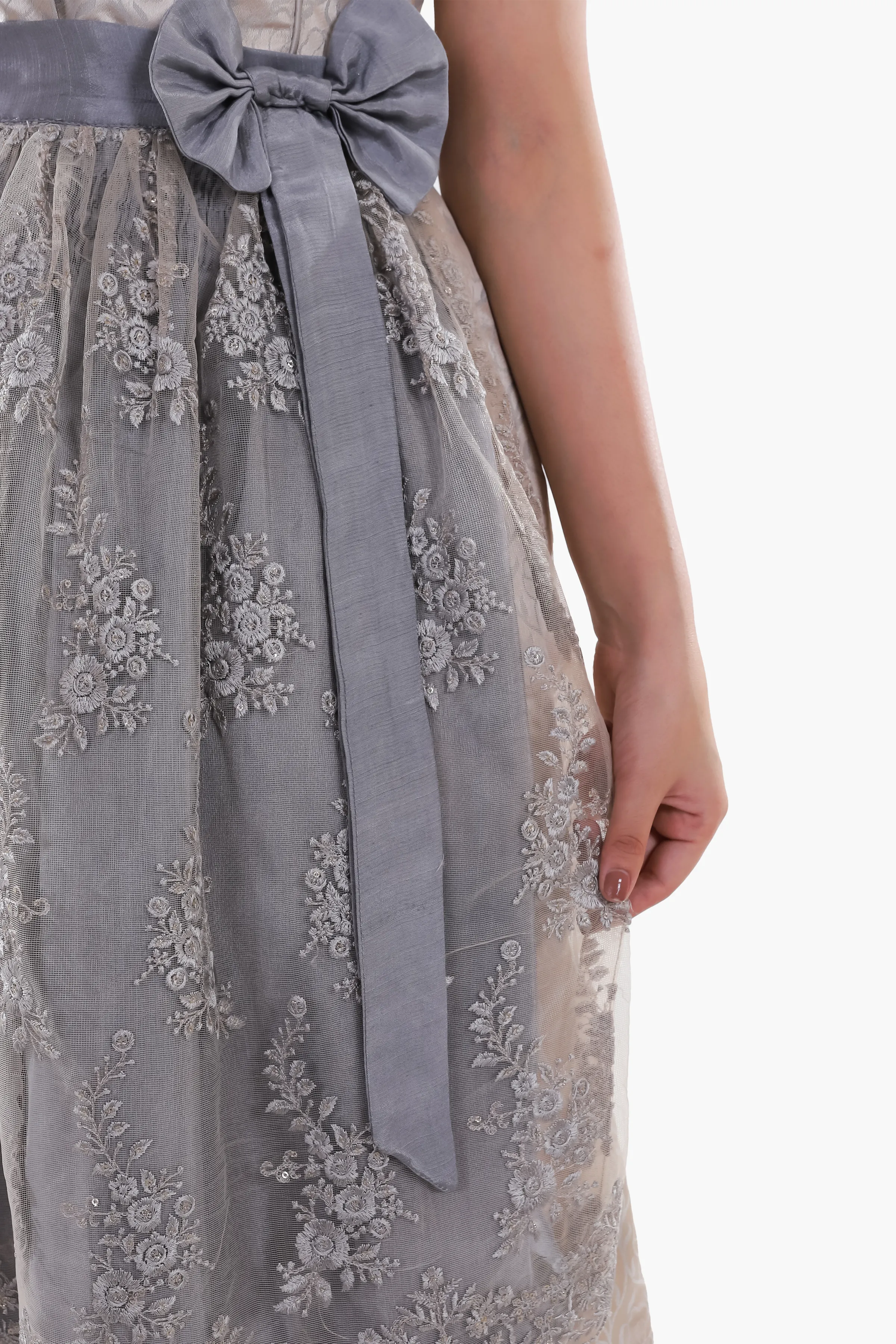 Bavarian Edition Luminous Silver Midi Dirndl Dress - Image 5