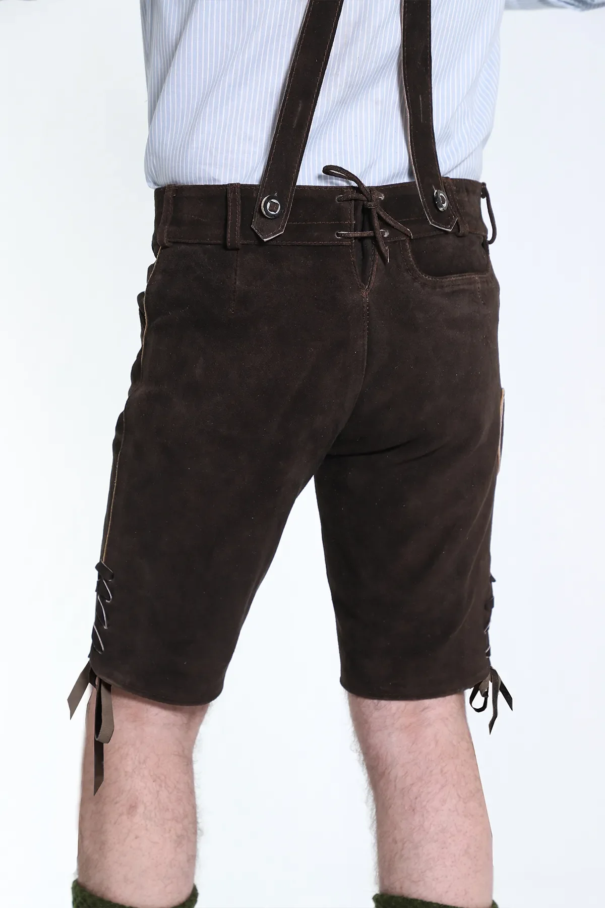 Bavarian Herren Lederhosen Dark brown - Image 6