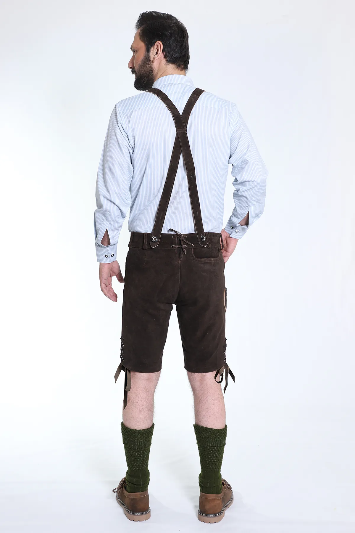 Bavarian Herren Lederhosen Dark brown - Image 7