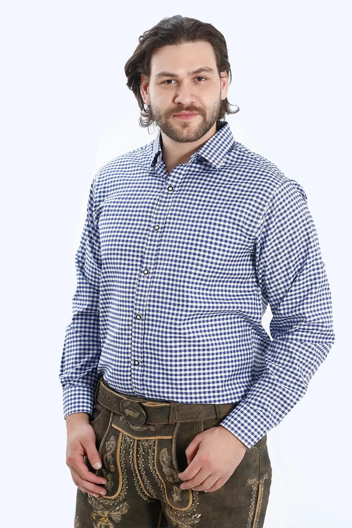 Bavarian Herren Lederhosen Dark Brown Set - Image 4