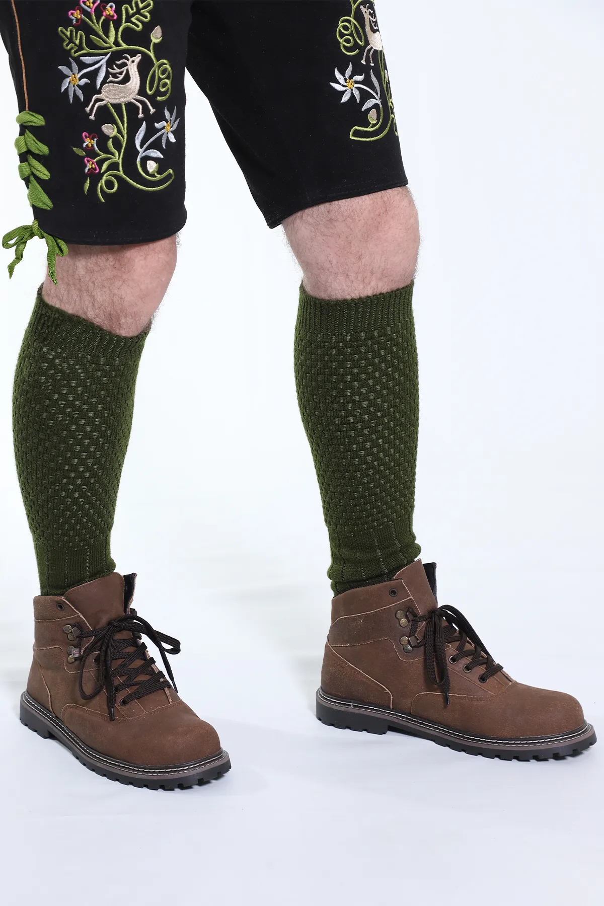 Bavarian Herren Lederhosen Dark Brown Set - Image 7
