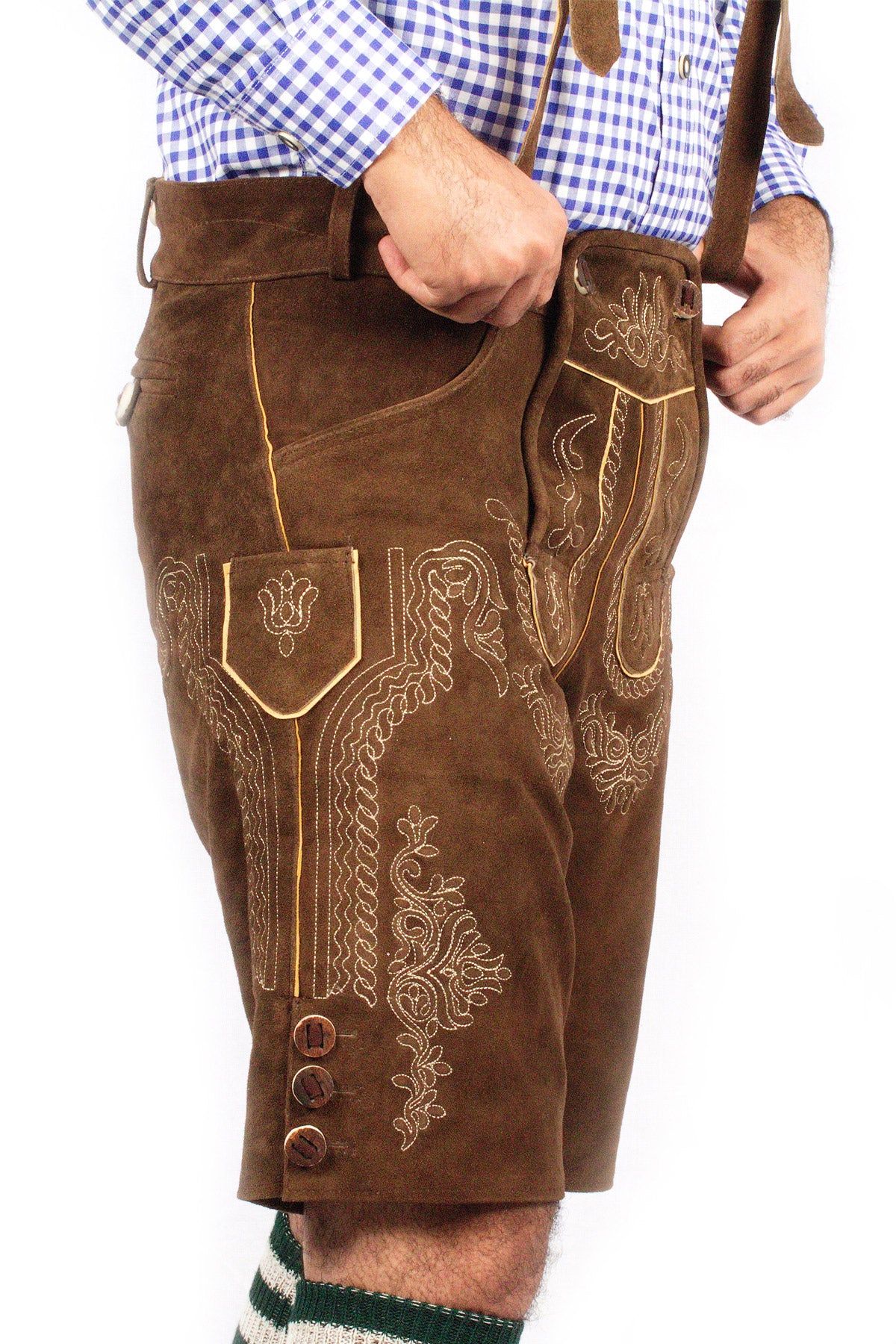 Bavarian Short Lederhosen Classic Brown - Image 2