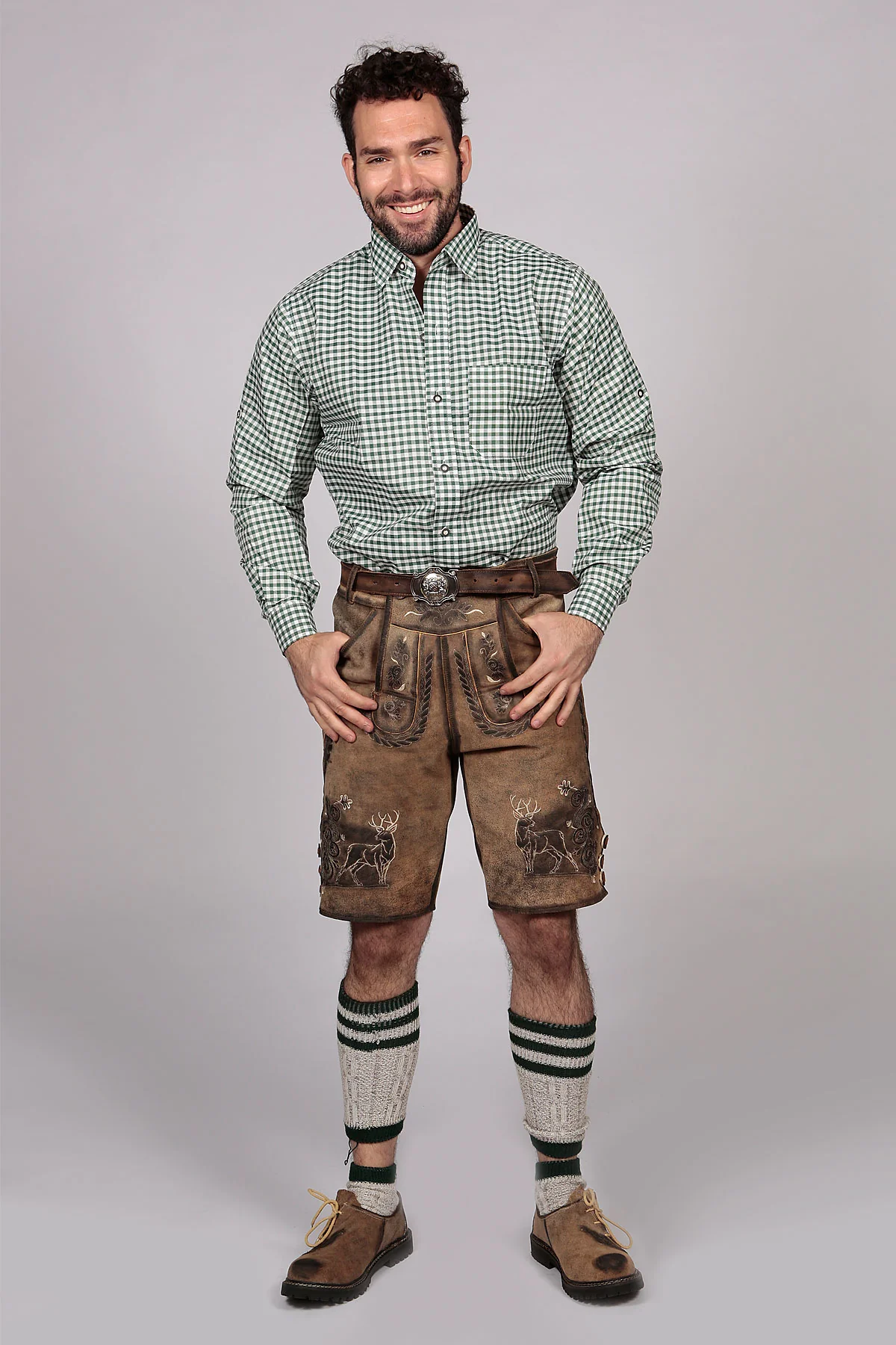 Bavarian Slim Shirt Pine Green - Image 6