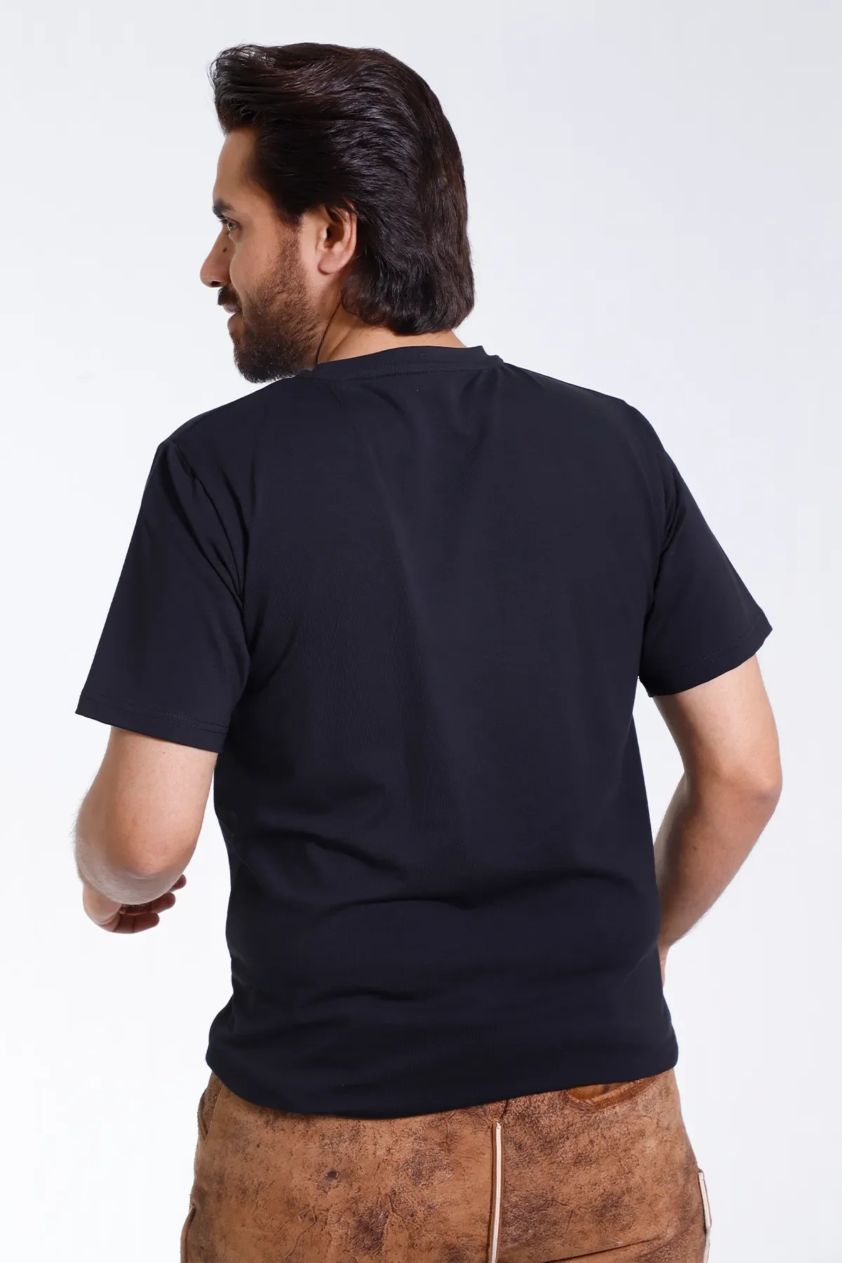 Bavarian Style MensT-Shirt in Classic Black - Image 3