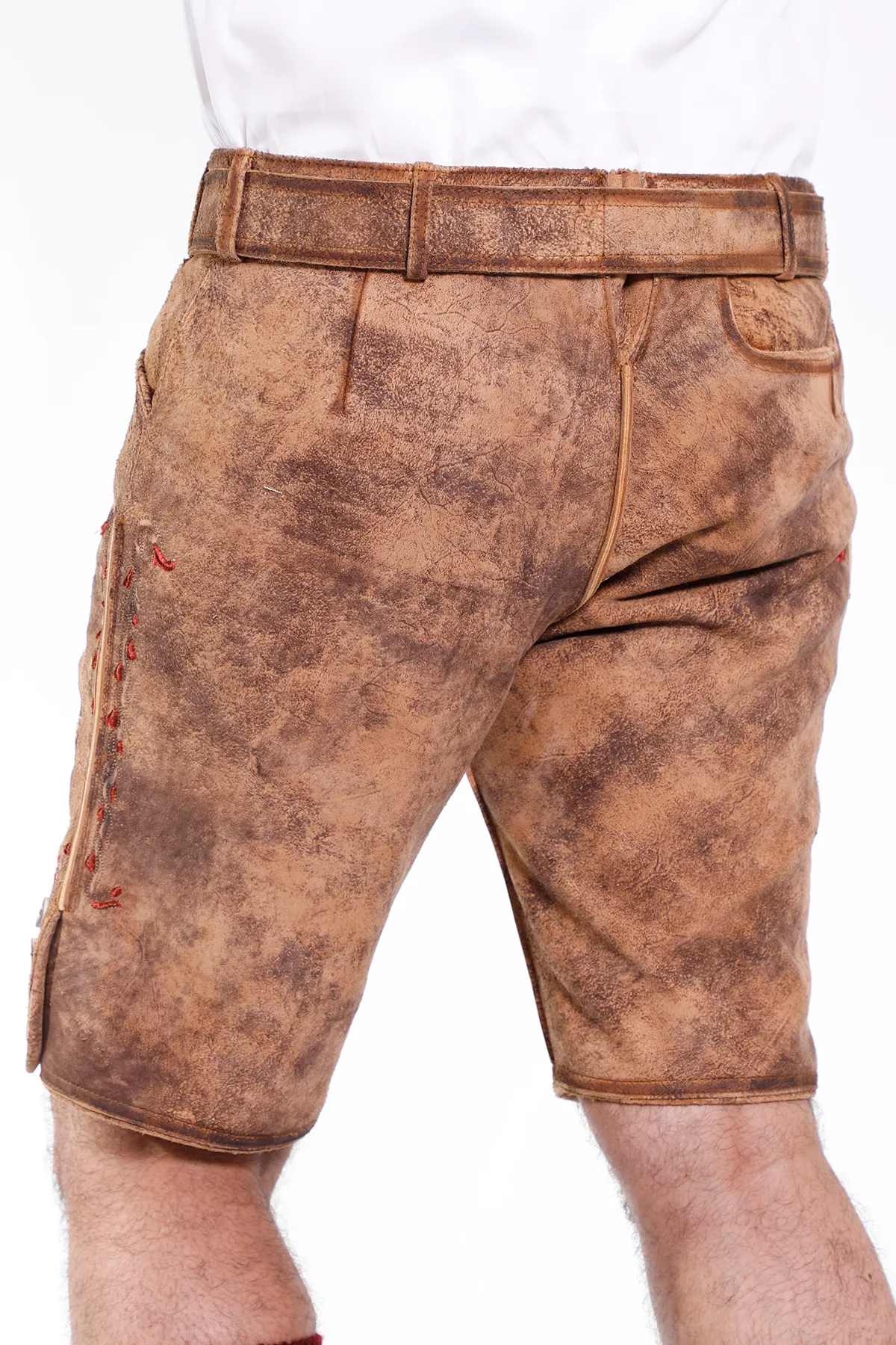 Traditional Lederhosen Men in Vintage Brown - Image 6