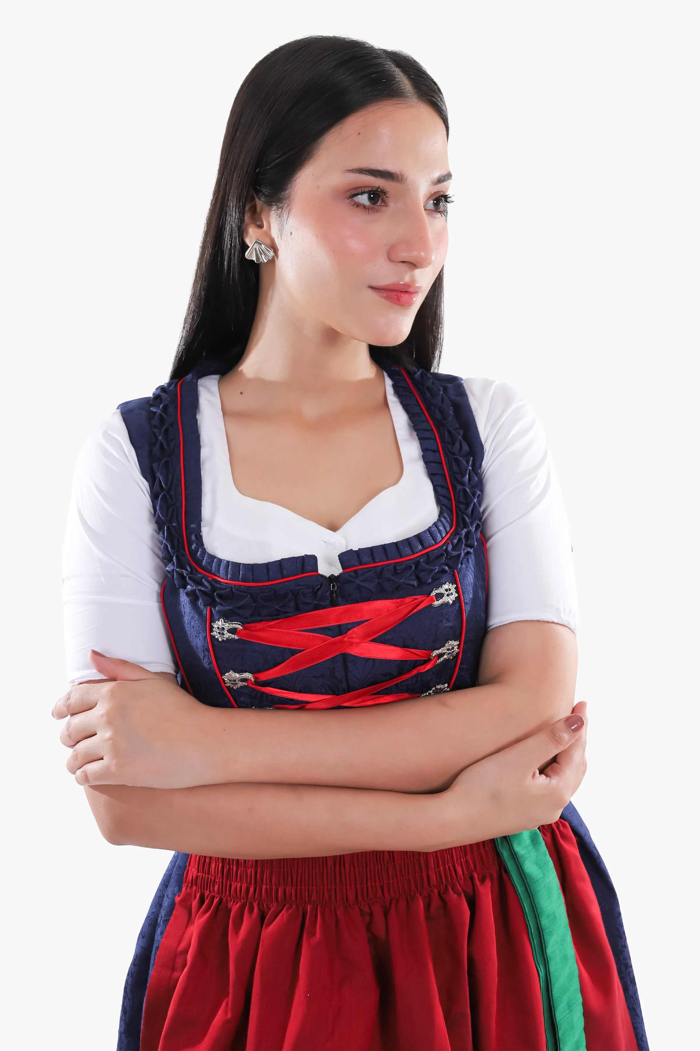 Charming Blue Traditional Dirndl Bavarian Style - Image 4