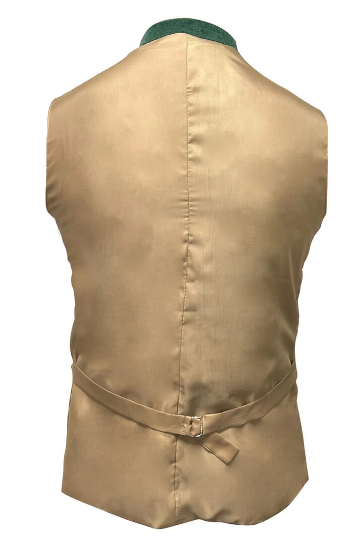 Chestnut Golden Brown Leather Waistcoat - Image 3