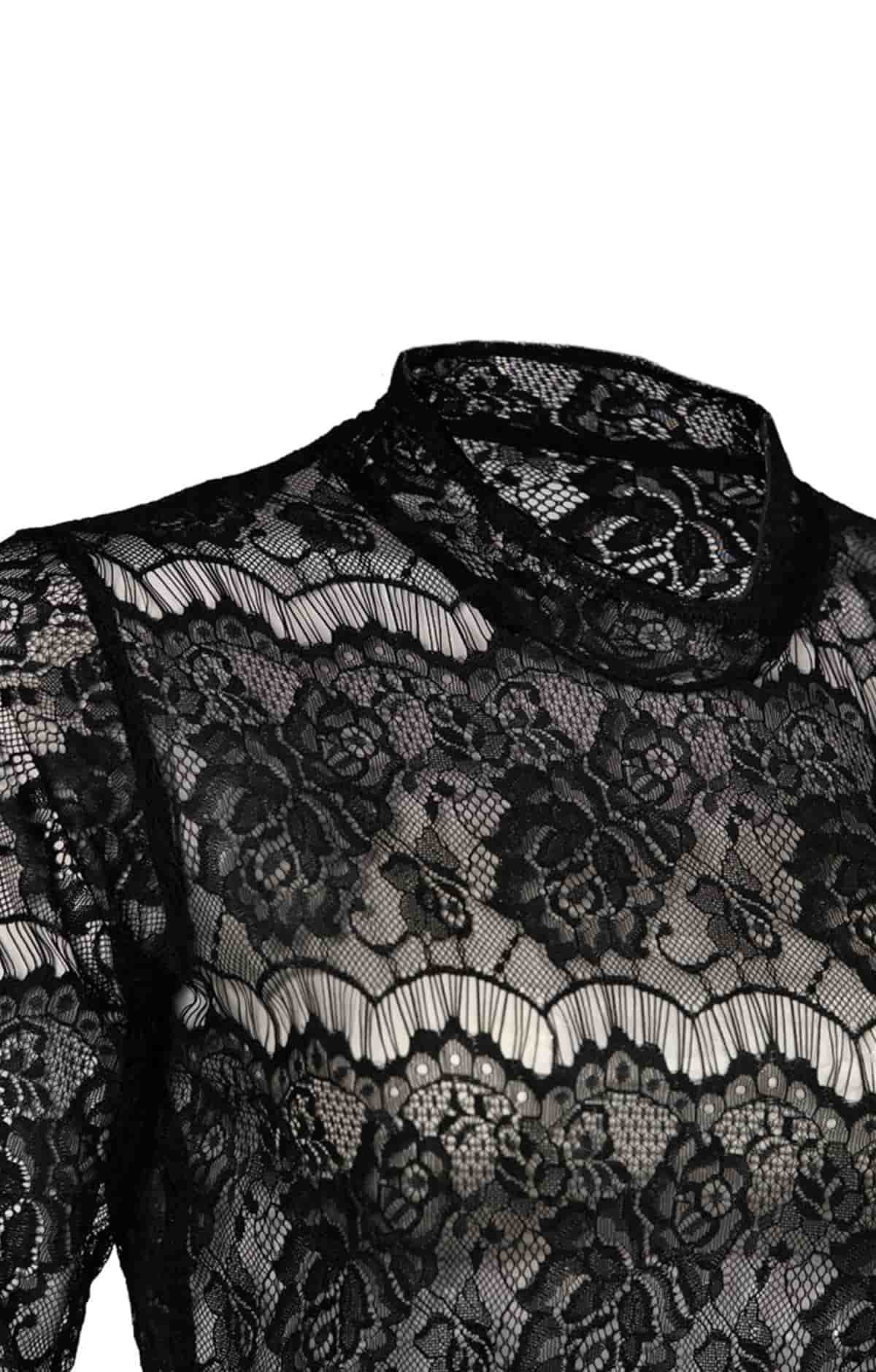 Chic Black Dirndl Blouse Magic - Image 3