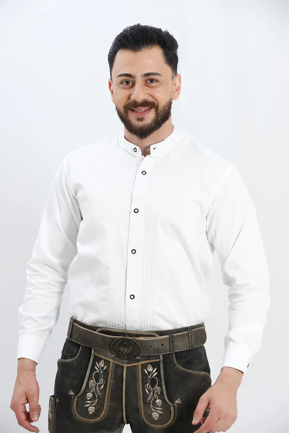 Classic Walnut Brown Lederhosen Attire Set - Image 4