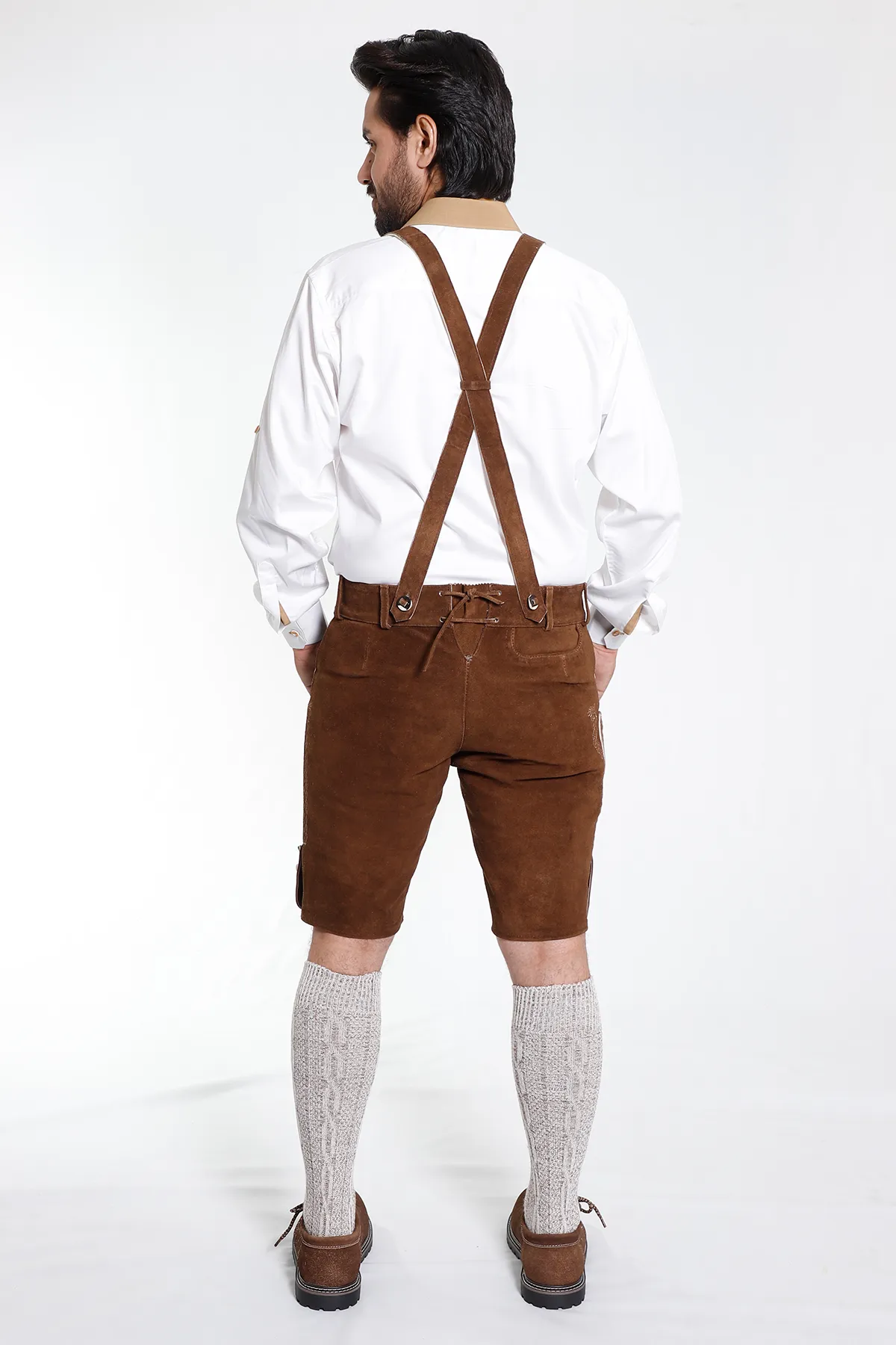 Classy Finished Bavarian Lederhosen Tan Brown - Image 7