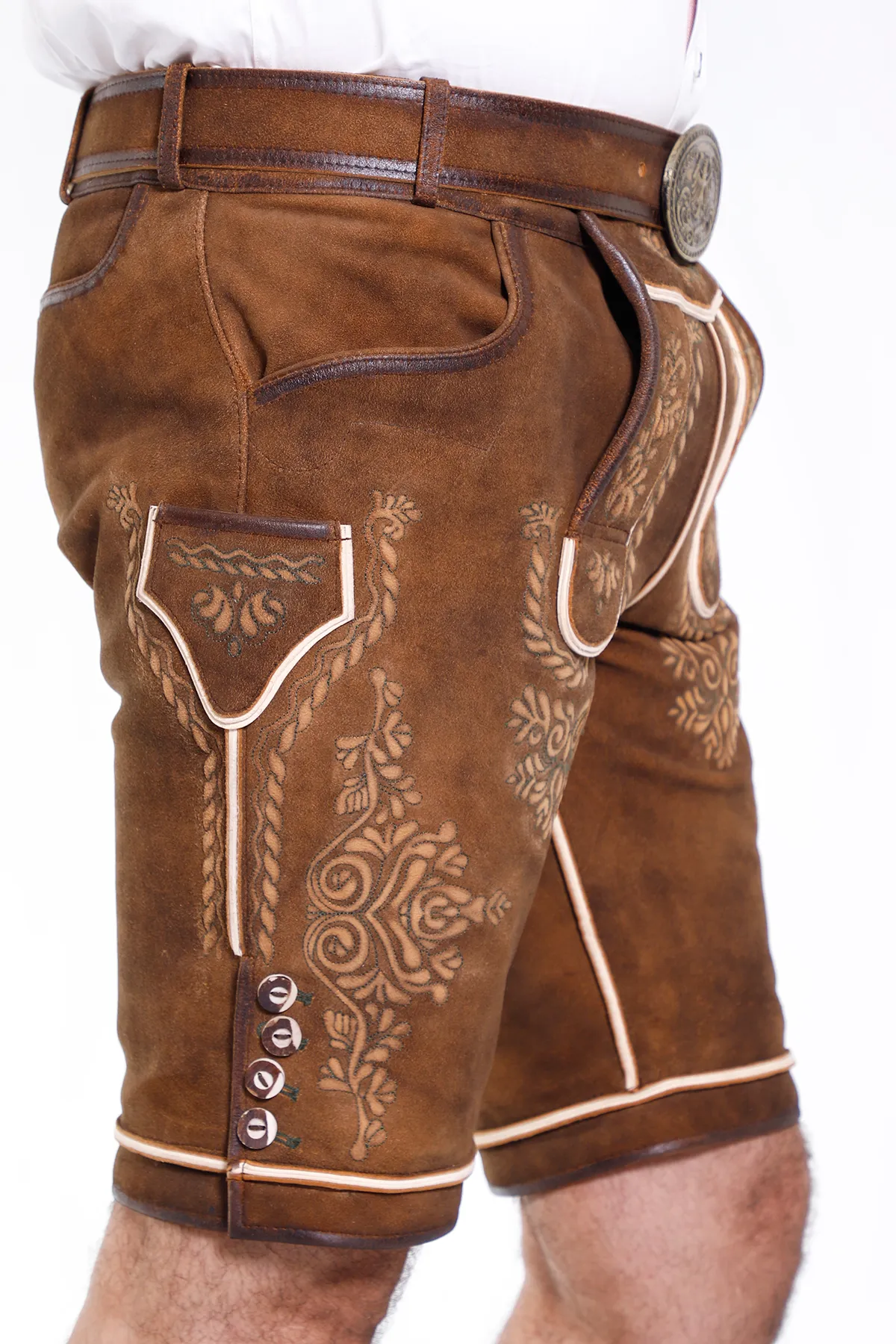 Comfortable Mens Classic German Lederhosen Oktoberfest Outfit Sets - Image 4