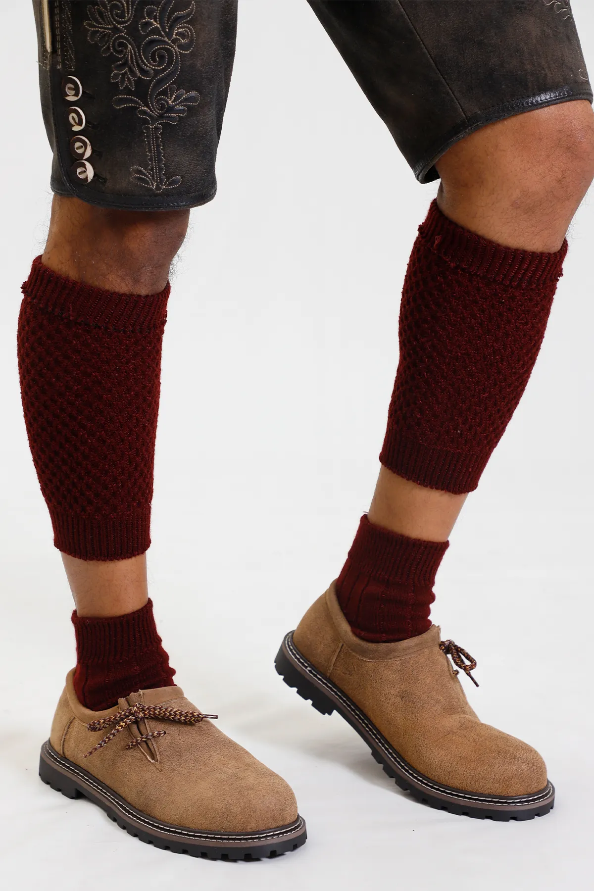 Deep Mahroon Folklore Socks for Oktoberfest - Image 2