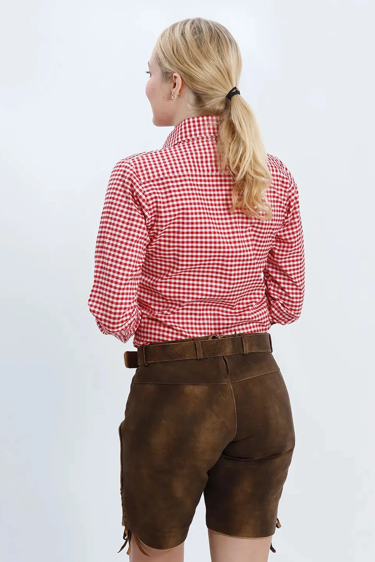 Delicate Edelweiss Embroidered Women Lederhosen - Image 5