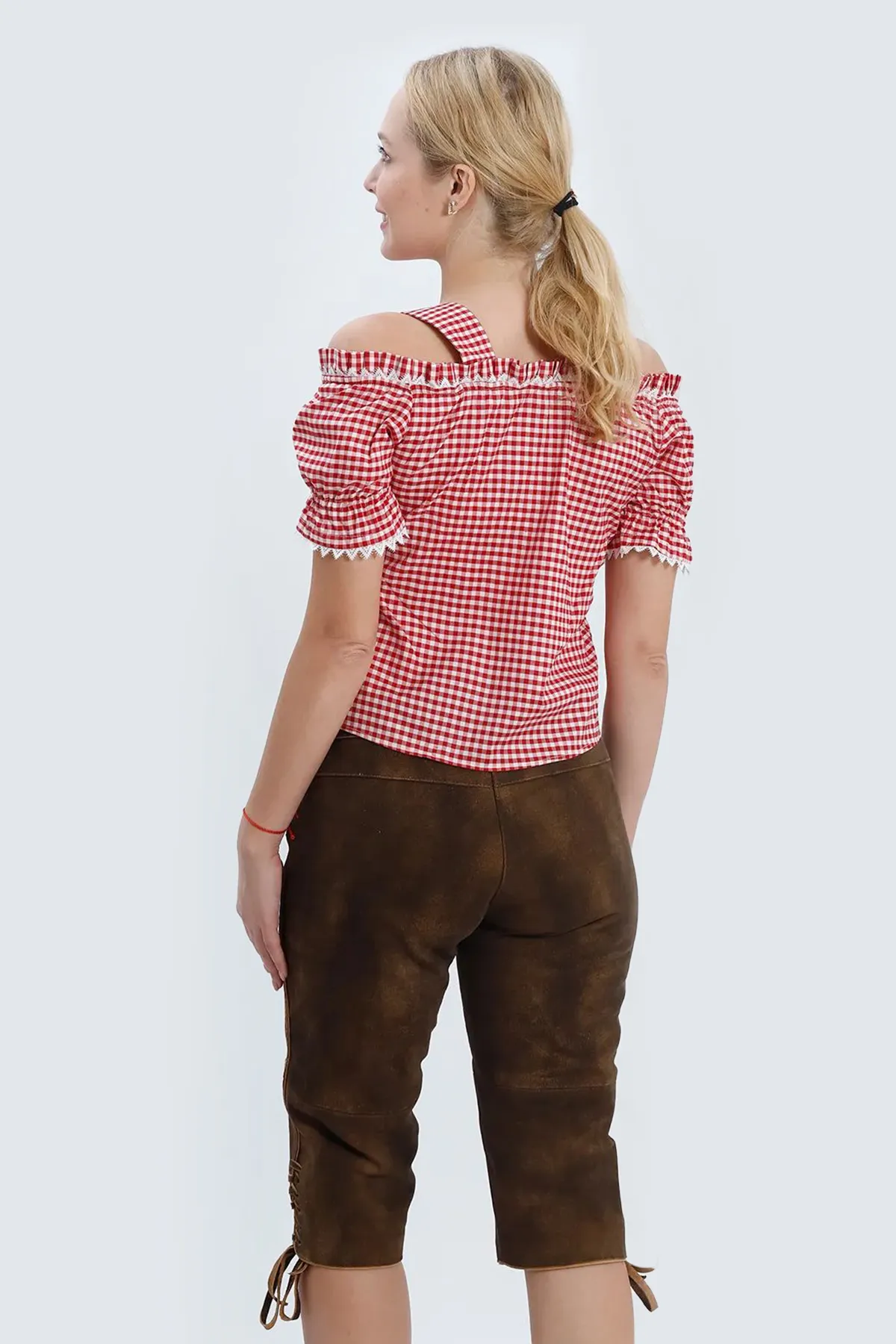 Delicate Embroidered Women Long Lederhosen - Image 6