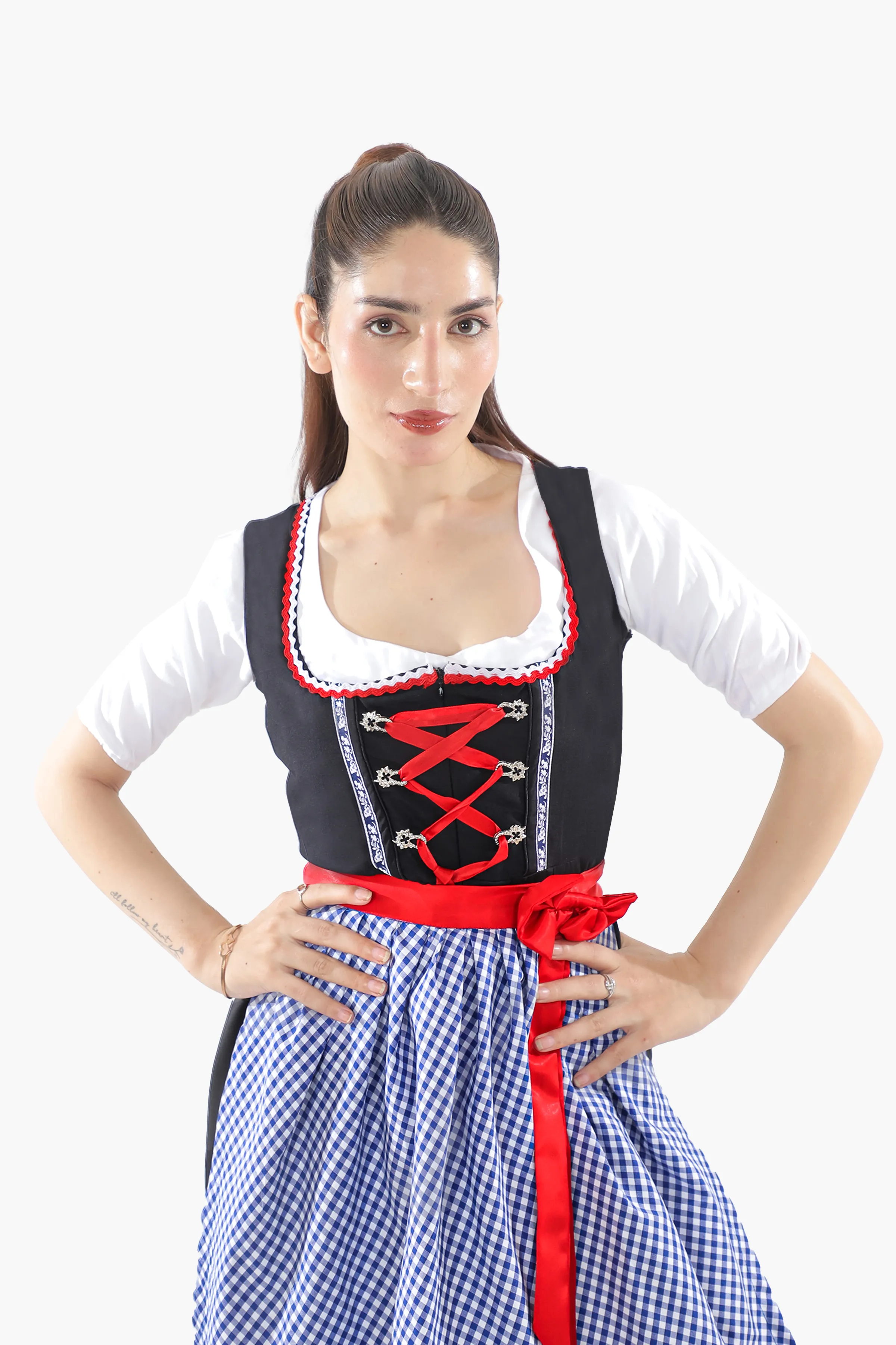 Denim Blue Midi German Dirndl - Image 4
