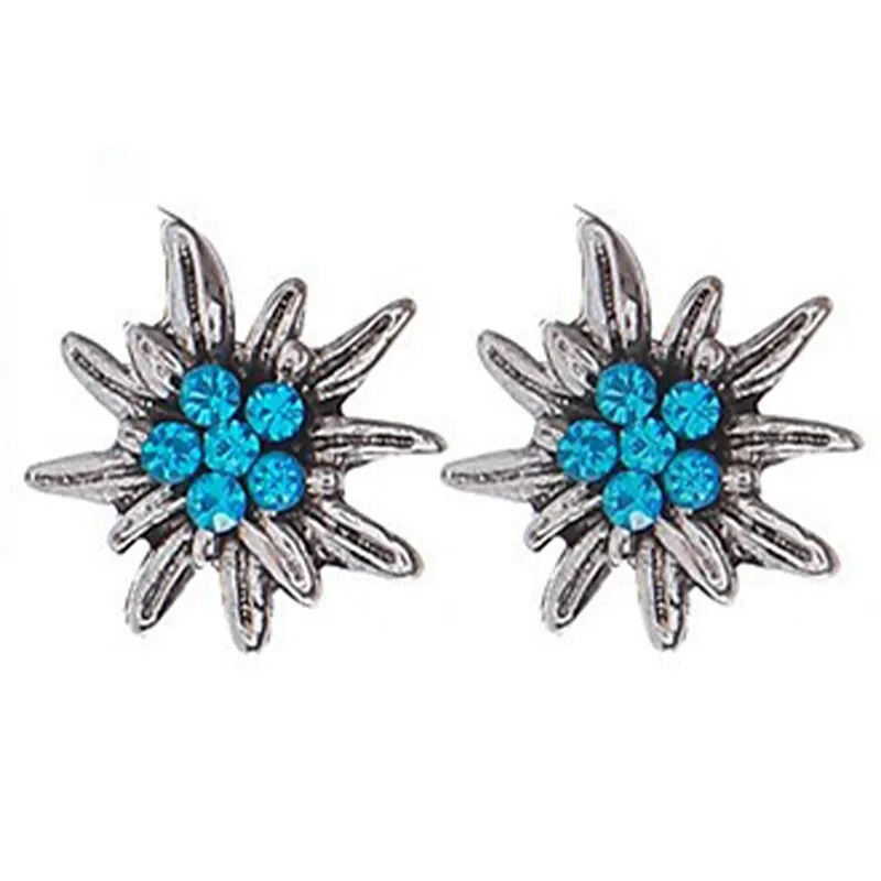 Edelweiss Blue Heart - Bavarian Heritage Jewelry - Image 3