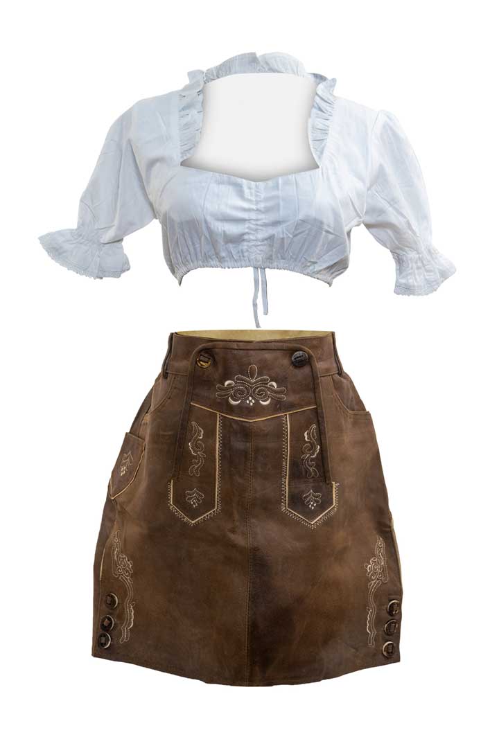 Ella Rosa Traditional Lederhosen Skirt - Image 5