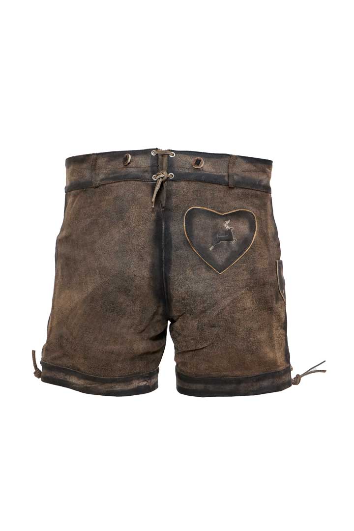 Embroidered Lederhosen for Women Coffee Brown - Image 10