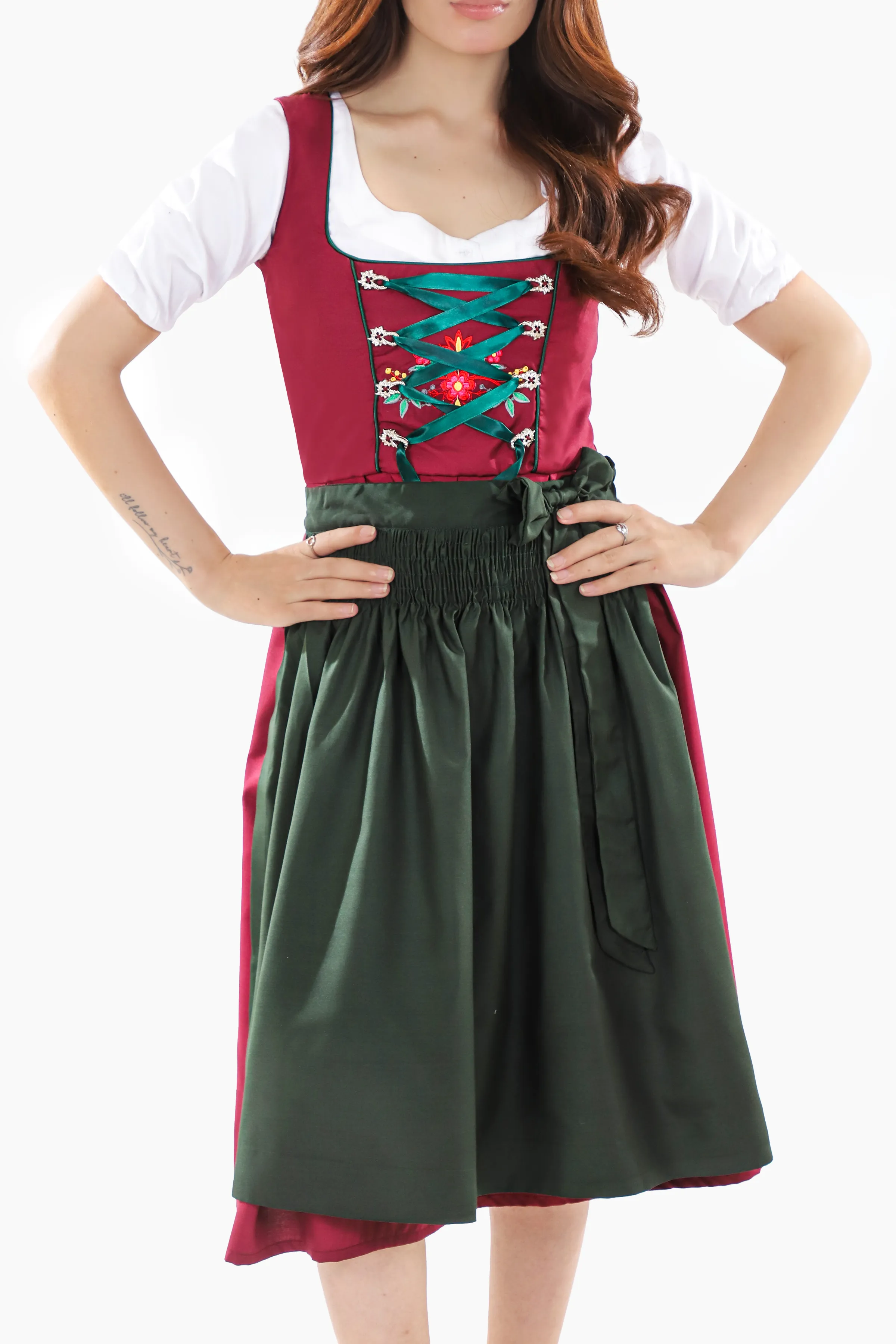Enchanted Bavarian Dirndl Dress Wild Berry Bloom - Image 3