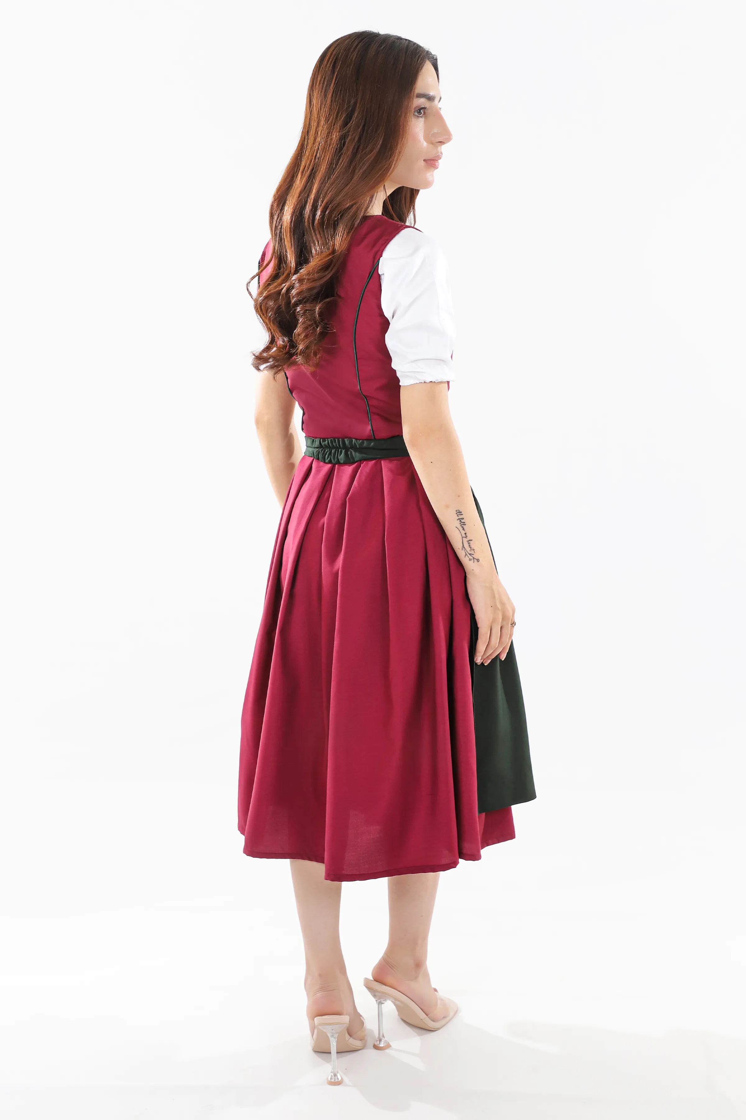 Enchanted Bavarian Dirndl Dress Wild Berry Bloom - Image 6