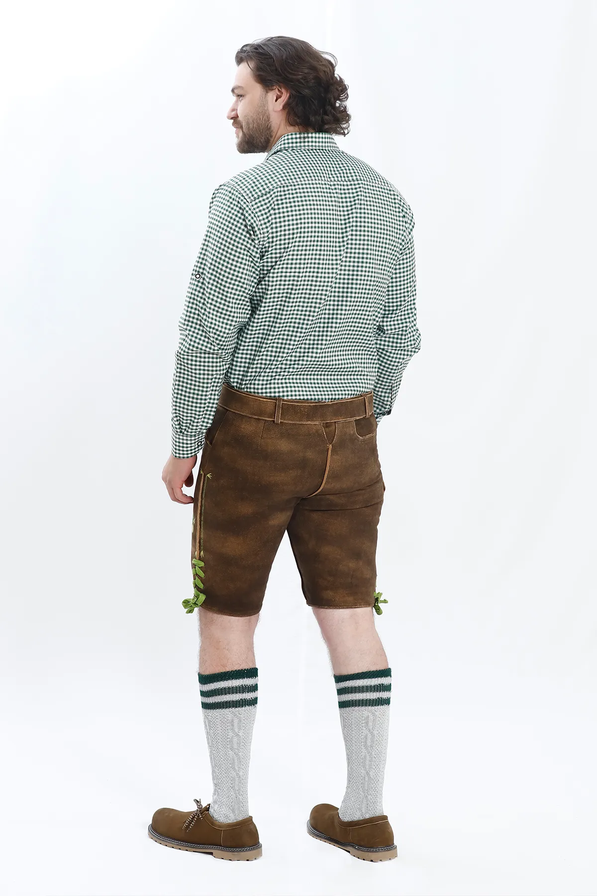 Forest Brown Bavarian Men's Lederhosen - Image 7