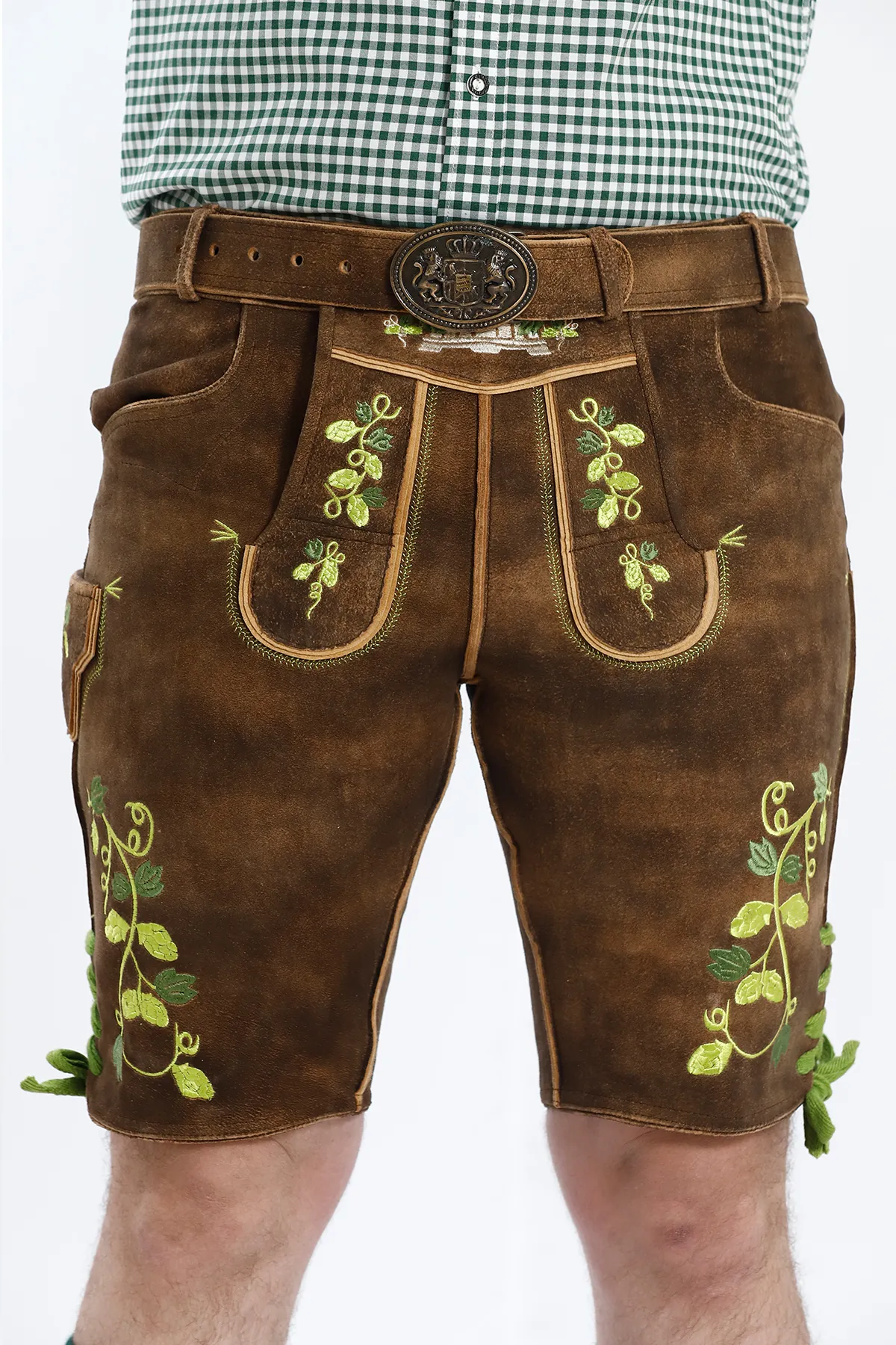 Forest Brown Bavarian Men’s Lederhosen Set - Image 3