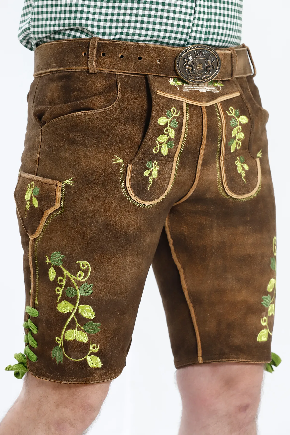 Forest Brown Bavarian Men’s Lederhosen Set - Image 4