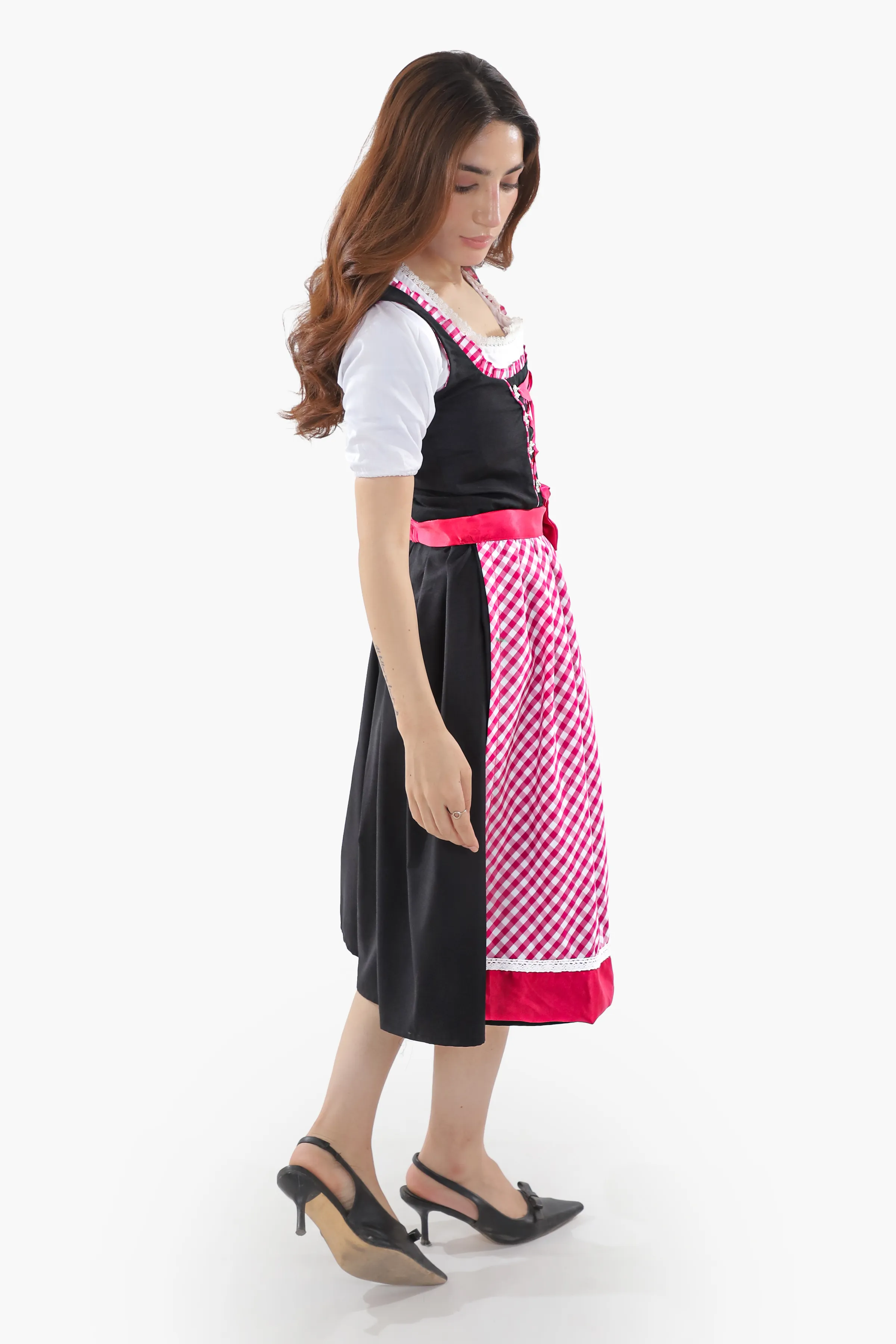 German Dirndl Amara Black Pink - Image 6
