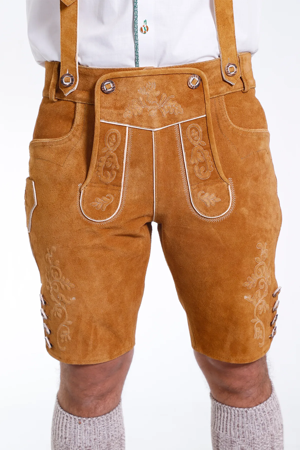 German Lederhosen Men in Natural Brown - Image 2