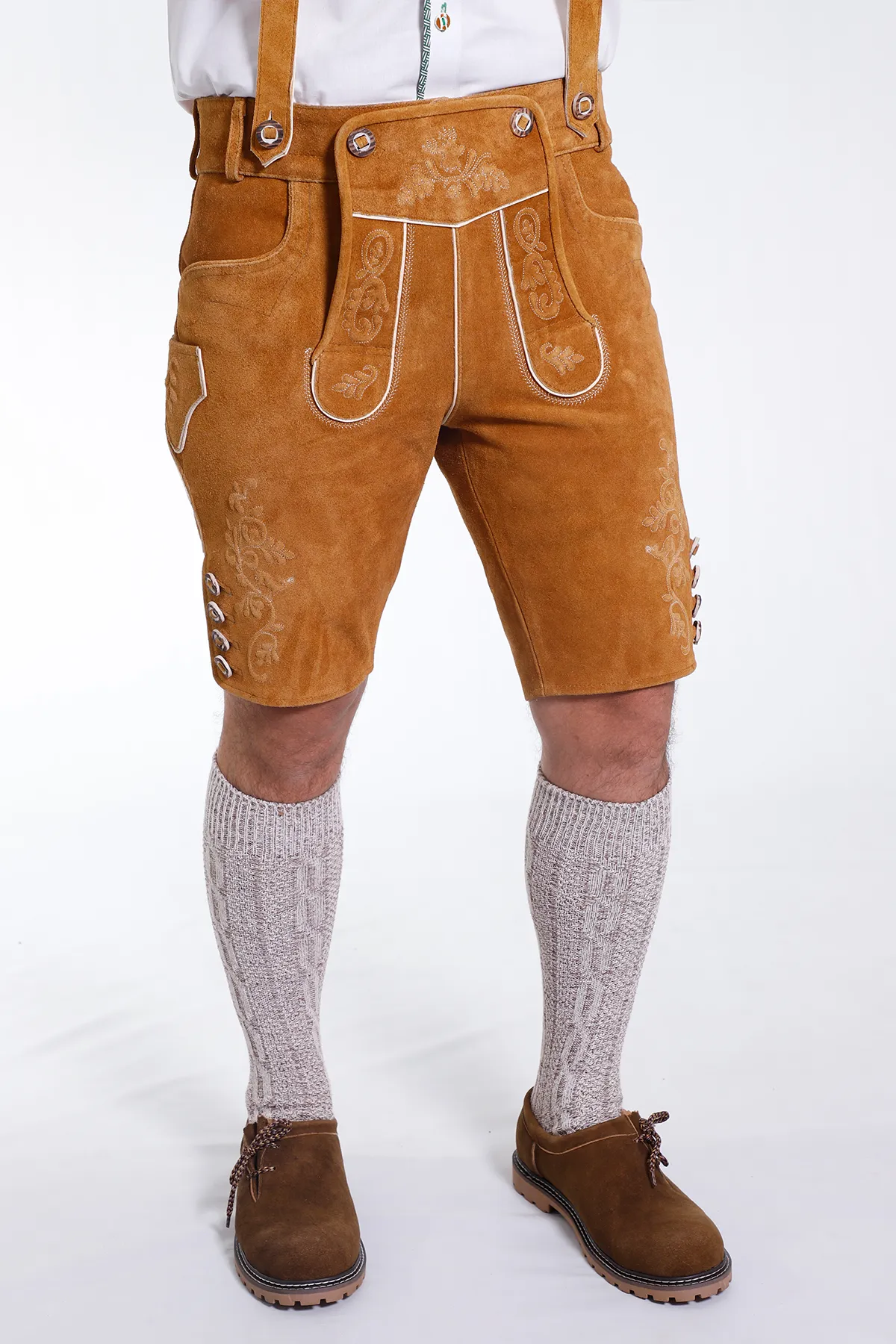 German Lederhosen Men in Natural Brown - Image 3