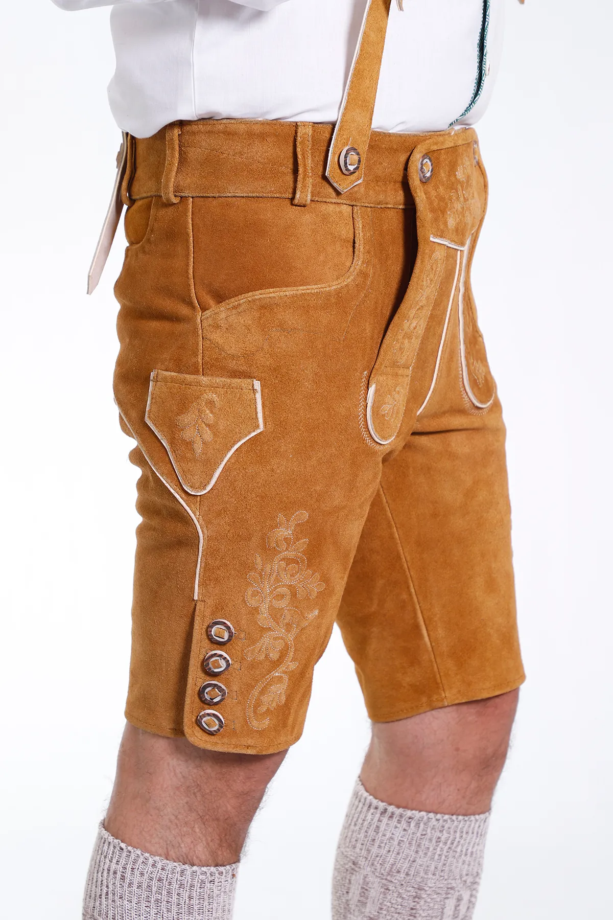 German Lederhosen Men in Natural Brown - Image 4