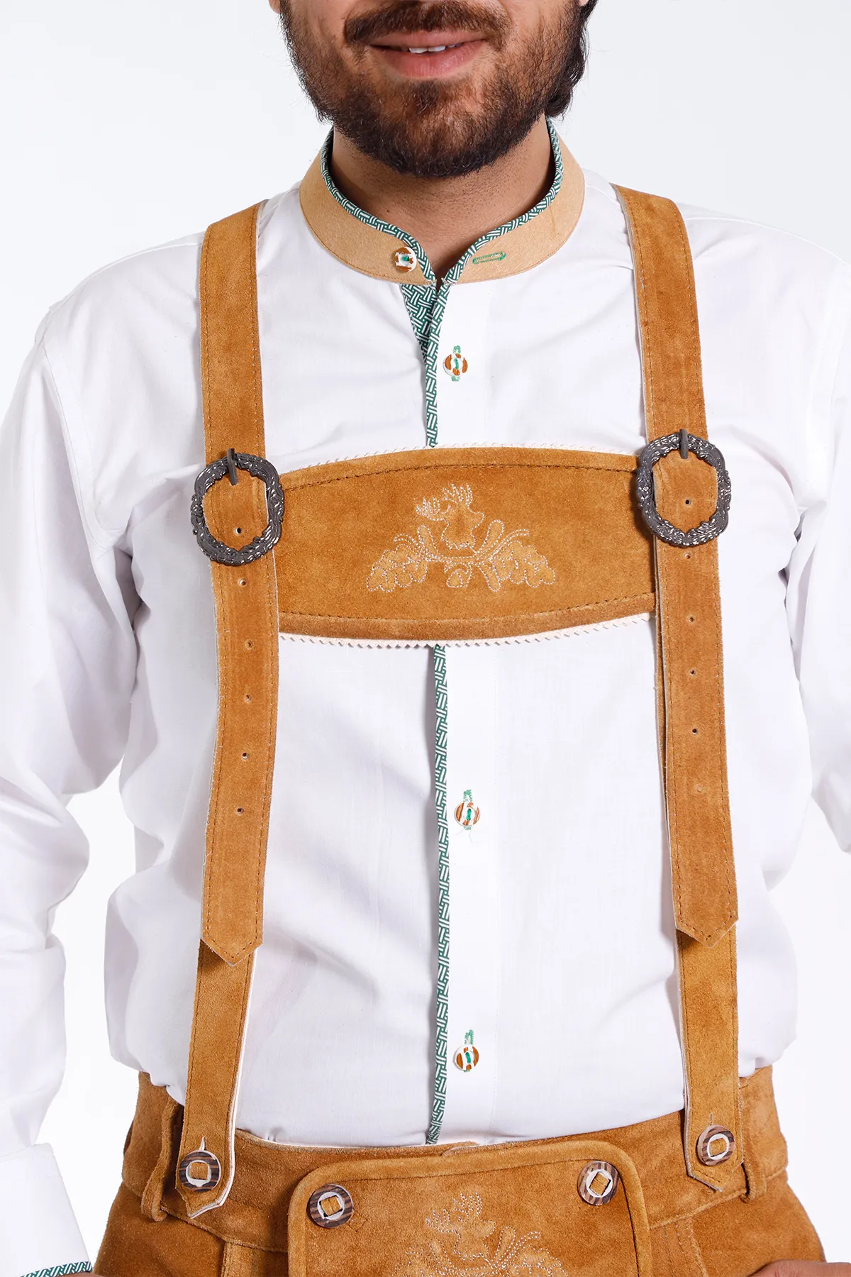 German Lederhosen Men in Natural Brown - Image 5