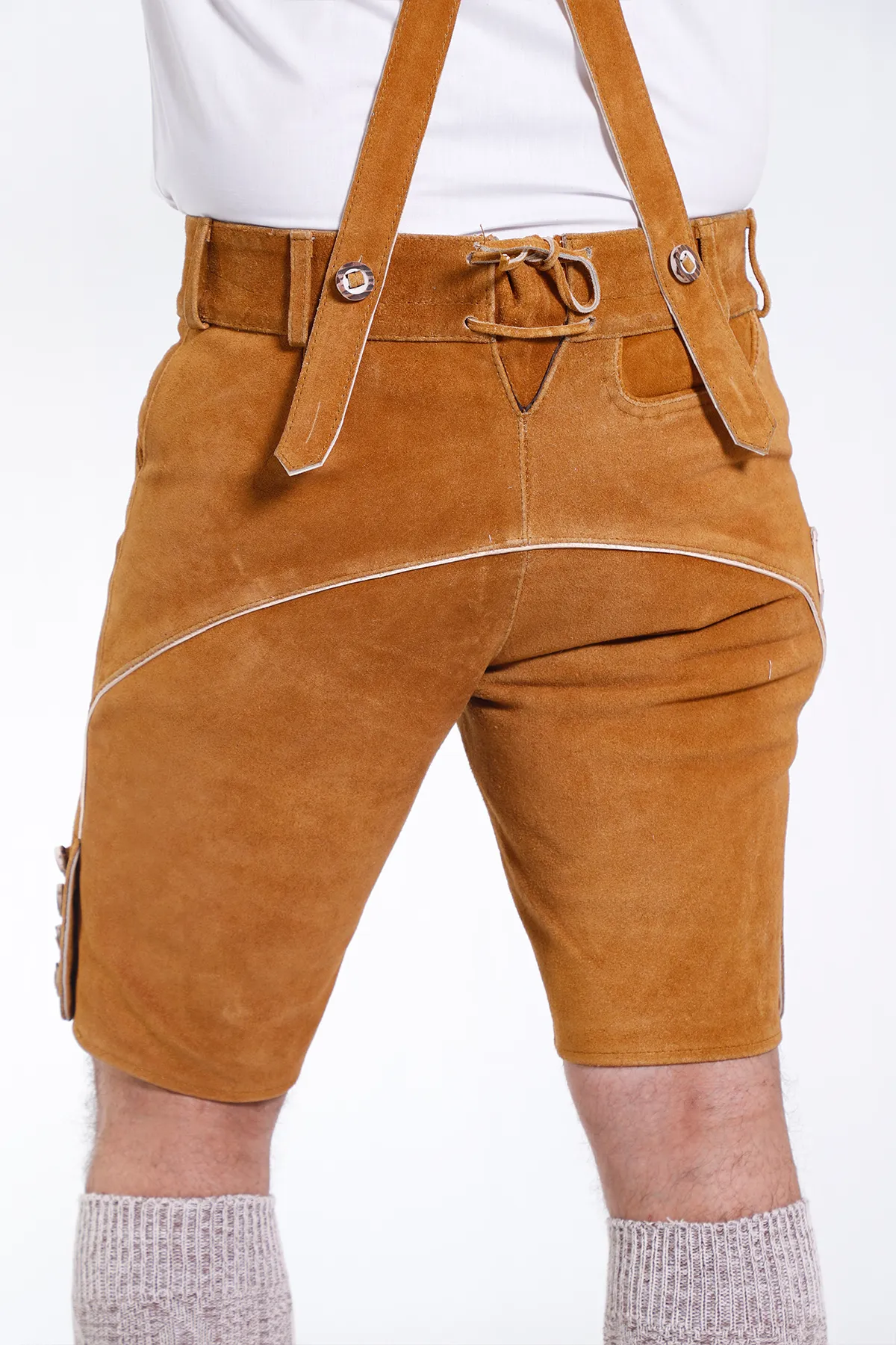 German Lederhosen Men in Natural Brown - Image 6