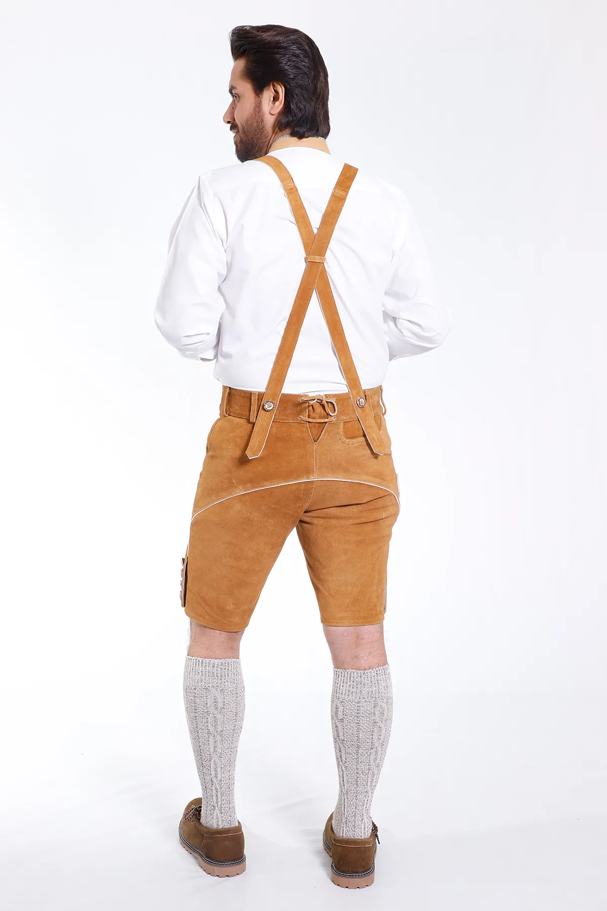 German Lederhosen Men in Natural Brown - Image 7