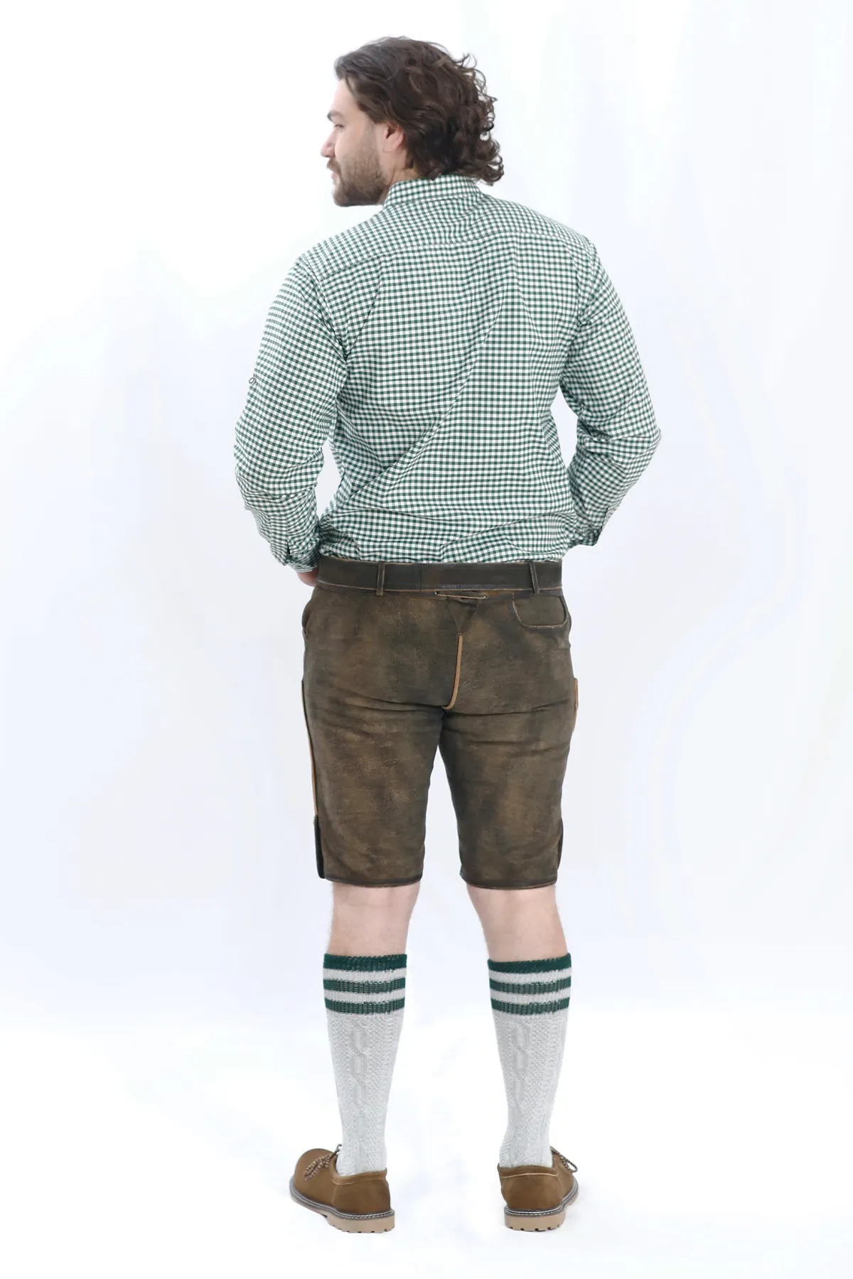 German Lederhosen Men Shorts Ash Brown - Image 6