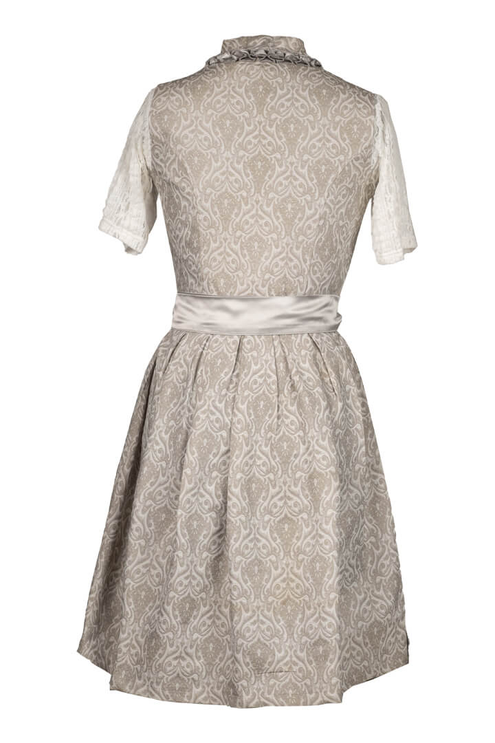 Gray Midi Dirndl Dress Lederhosen Flair - Image 3
