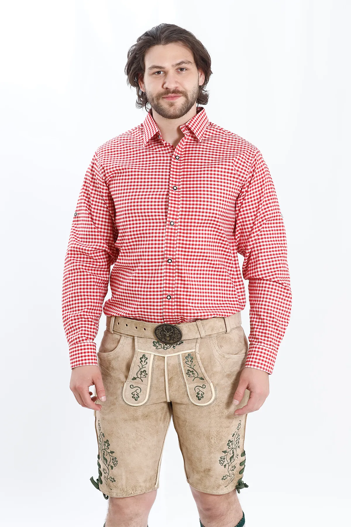 Handcrafted Oktoberfest Lederhosen in Pearly White - Image 3