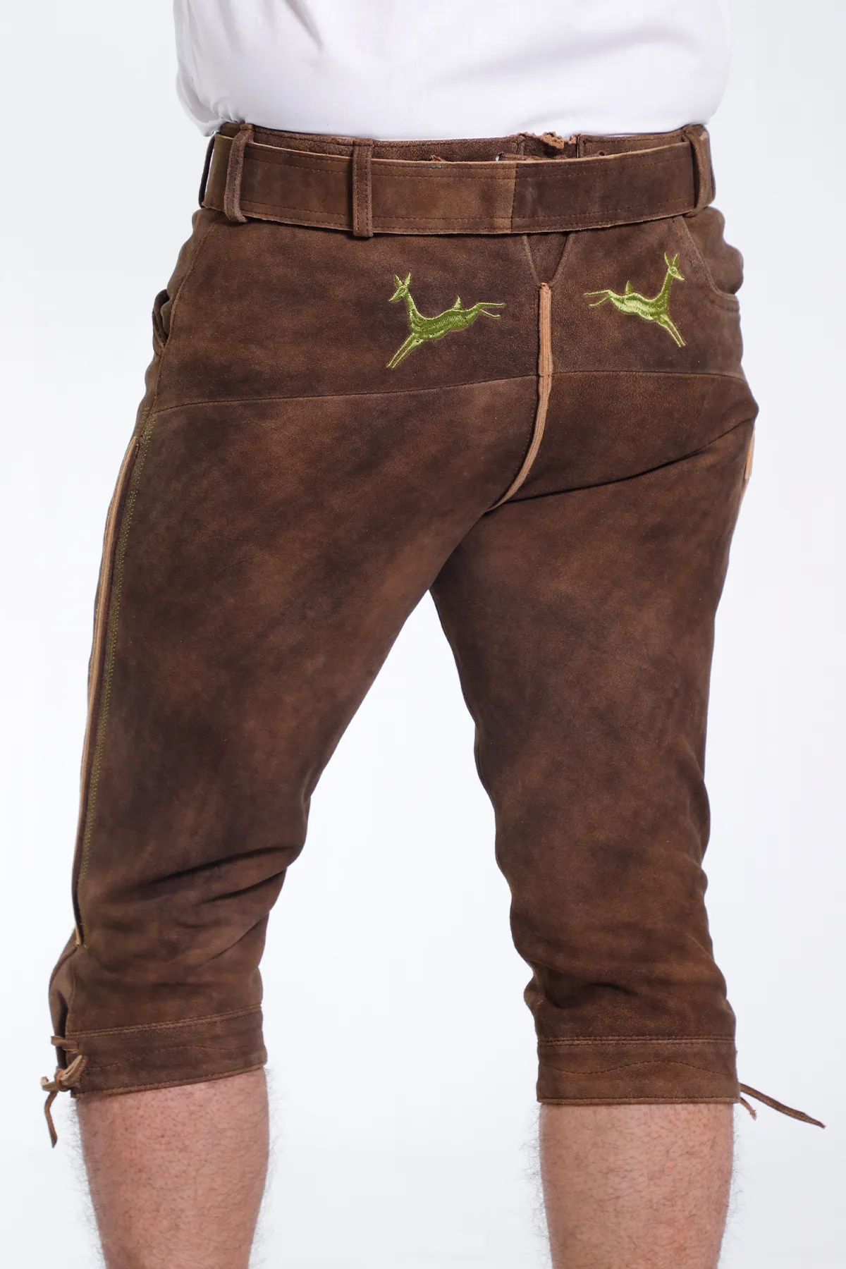 Knee Length Brown Lederhosen for Men - Image 5