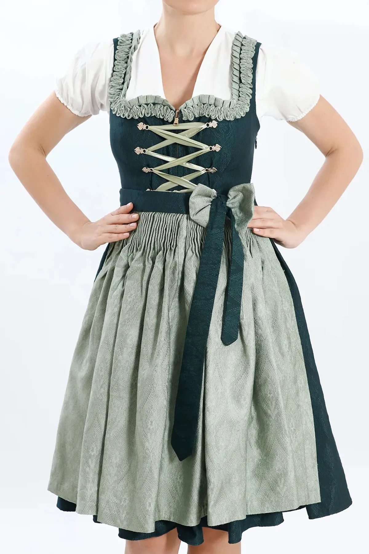 Luxury Meadow Green Dirndl - Image 3