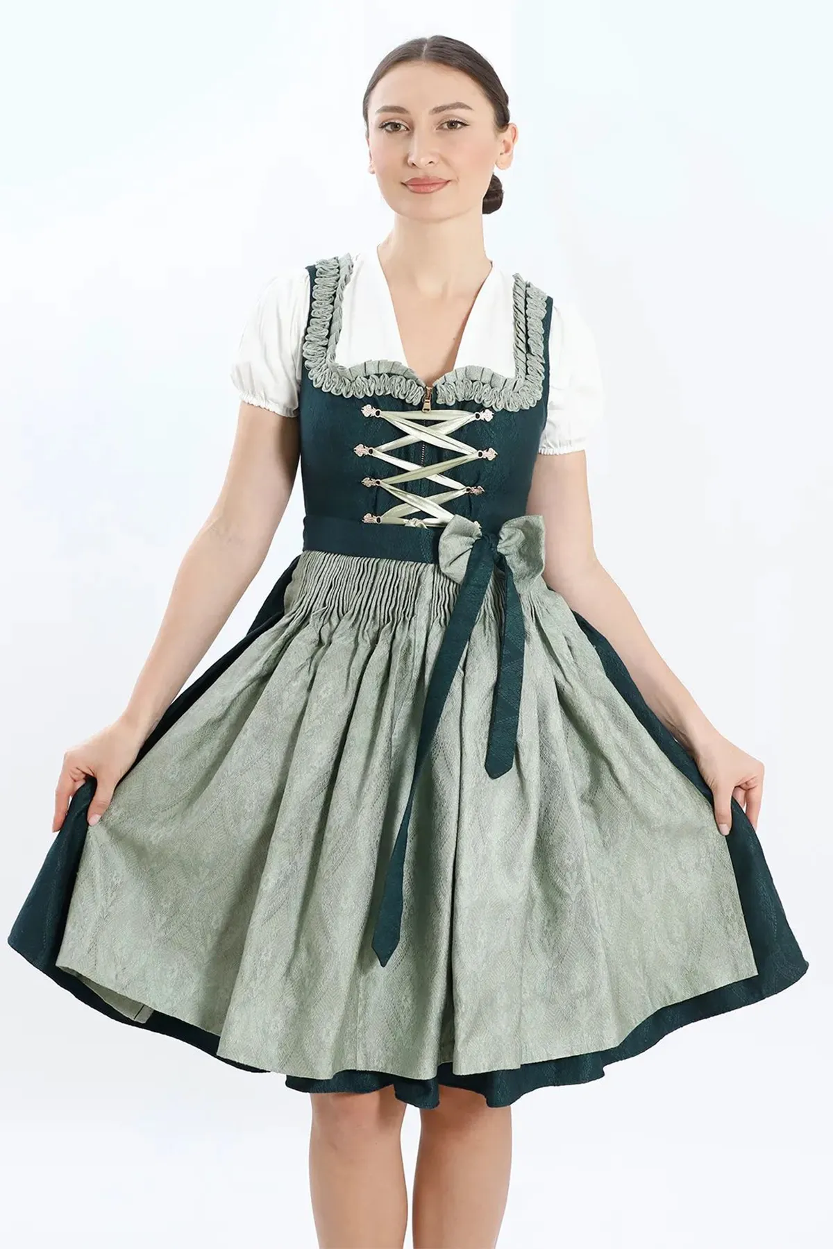 Luxury Meadow Green Dirndl - Image 4