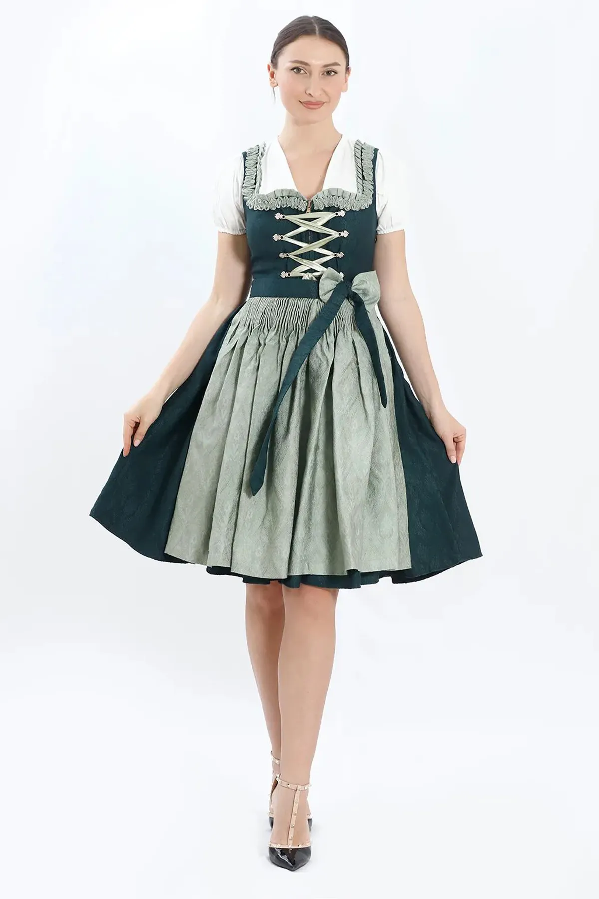 Luxury Meadow Green Dirndl - Image 5