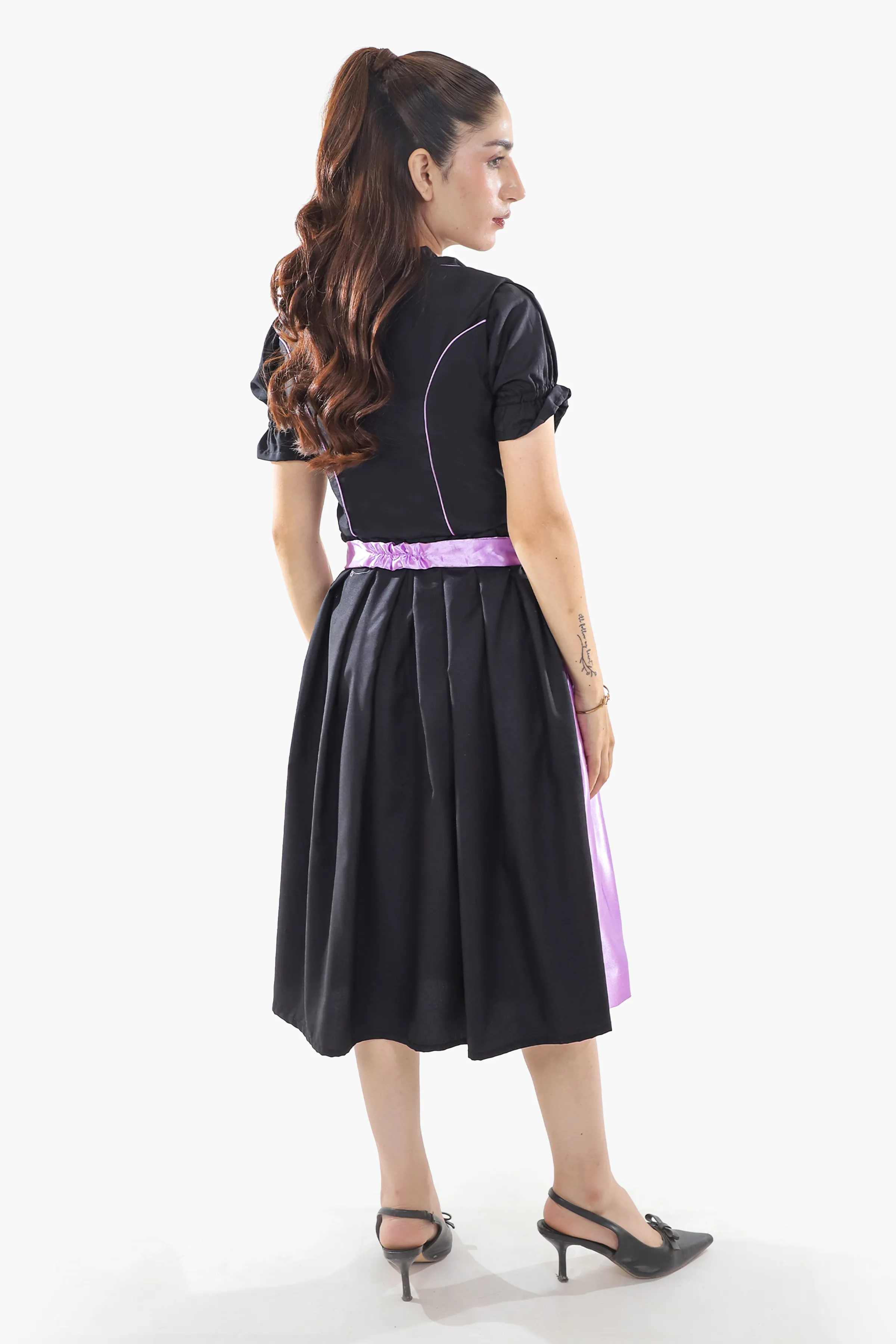 Midnight Black Dirndl Lavender Dusk - Image 5