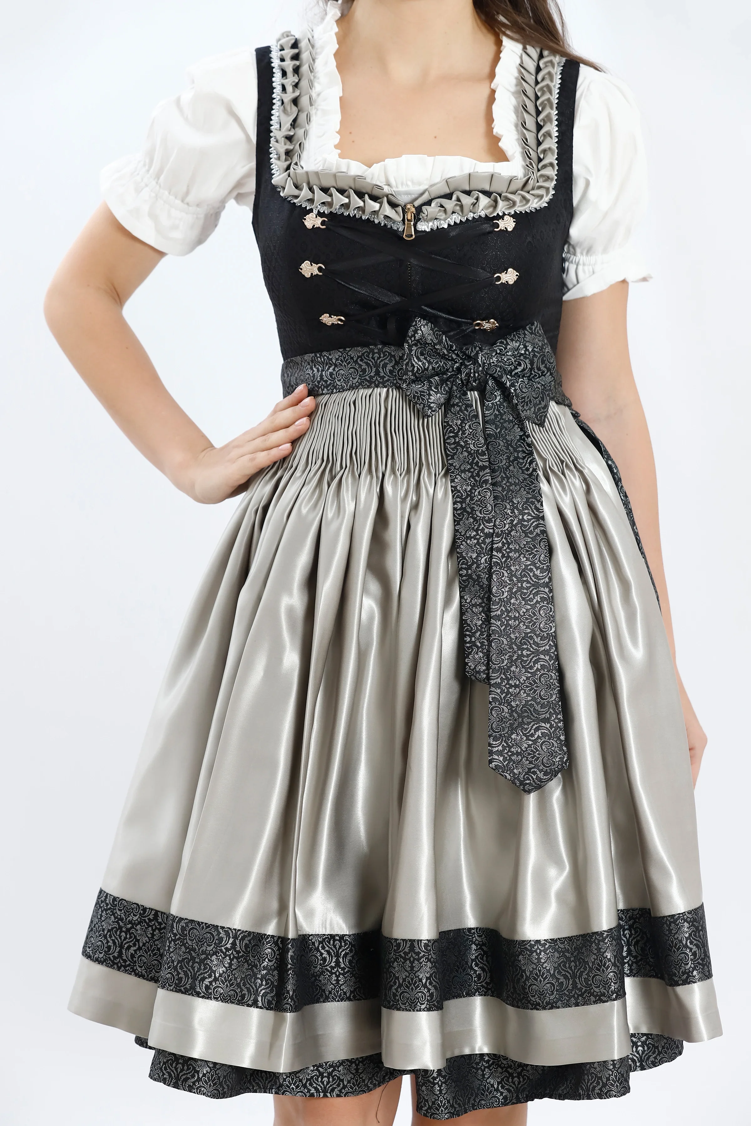 Black Midnight Elegance Dirndl - Image 3