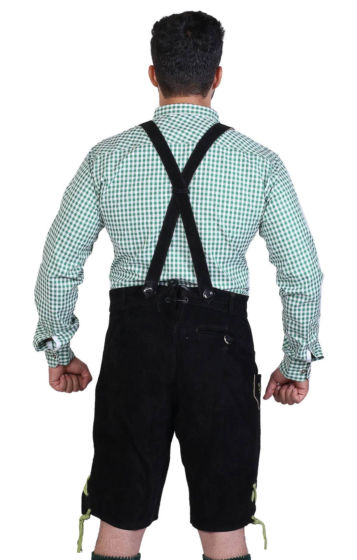 Multi Embroidered Short Lederhosen Night Black - Image 5