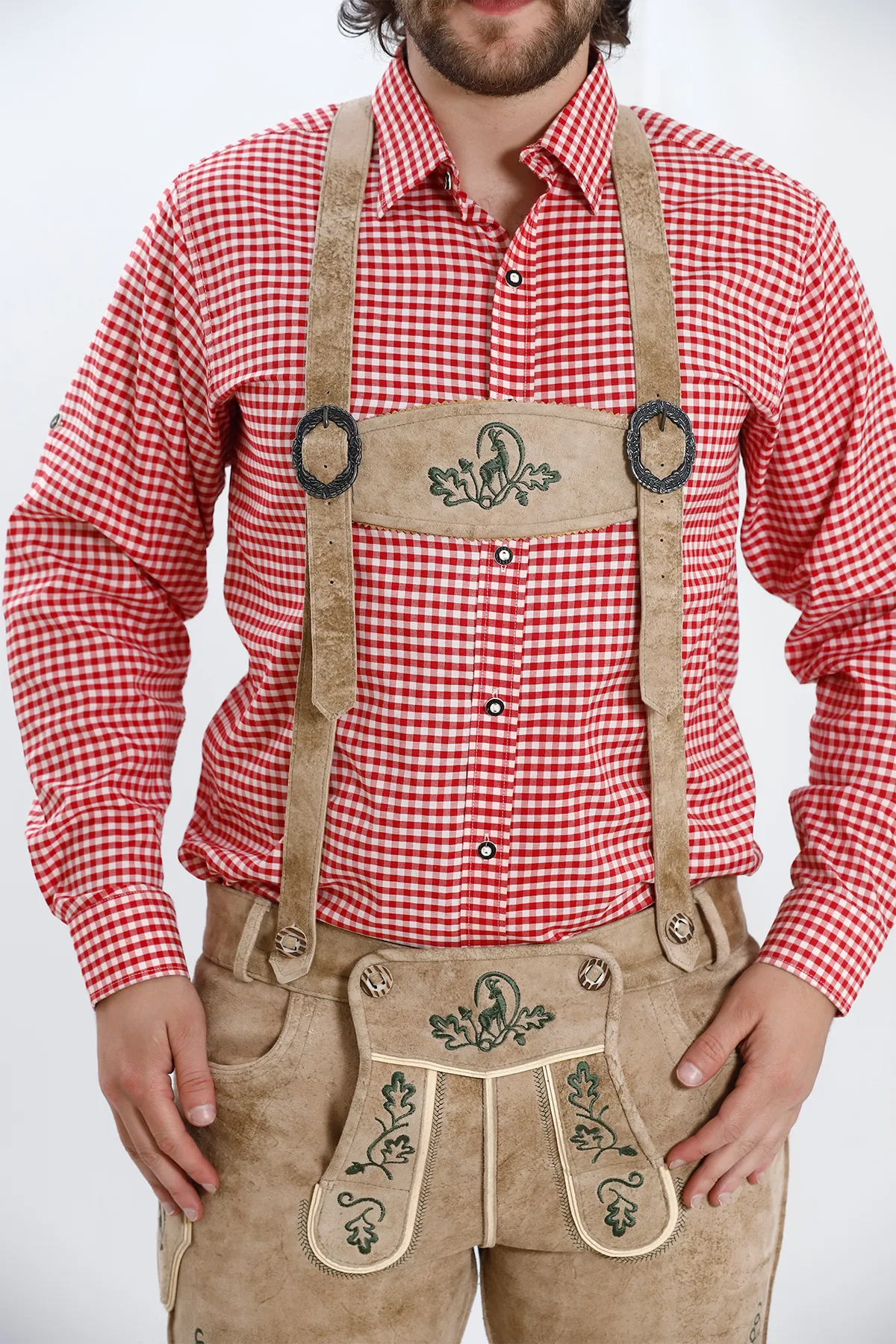 Oktoberfest Lederhosen in Pearly White Set - Image 4