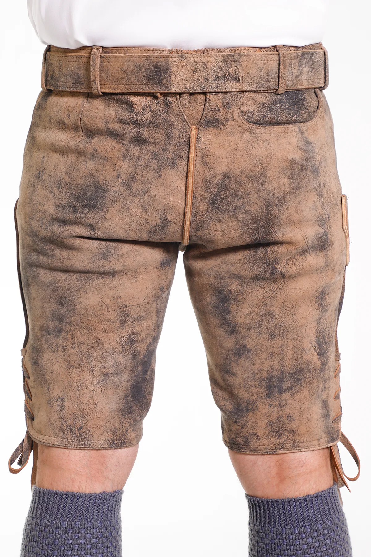 Premium Oktoberfest Lederhosen Men Rustic Brown - Image 5