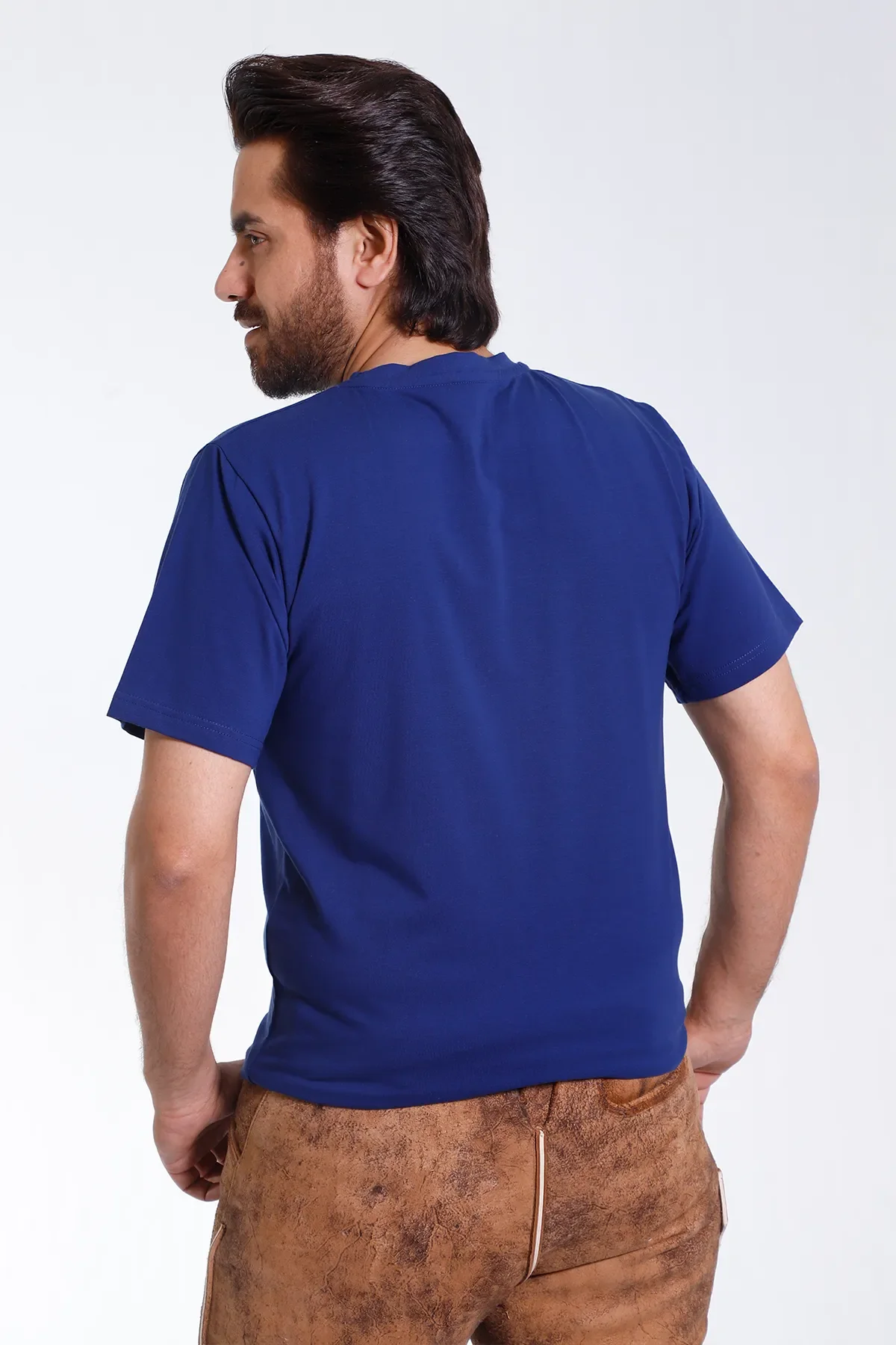 Royal Blue Alpine Mens T-Shirt with Stag Graphic - Image 3