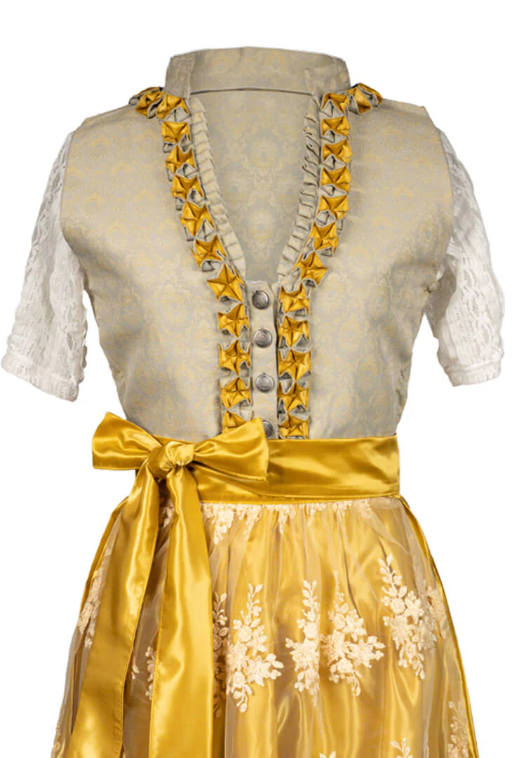 Royal Yellow Dirndl Midi Affair - Image 4